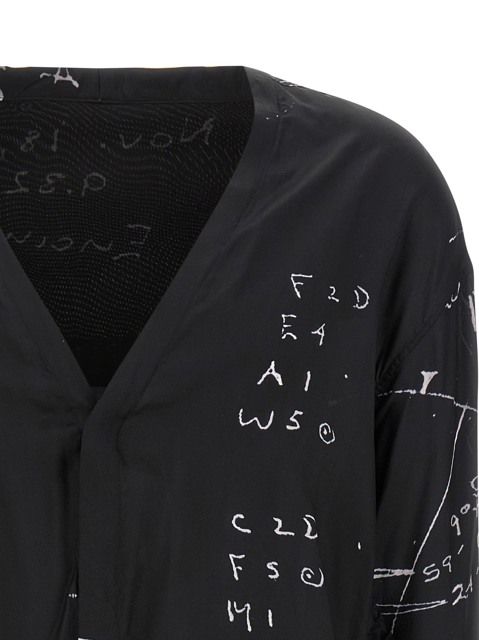 Rick Owens Schwarze Viskosebluse