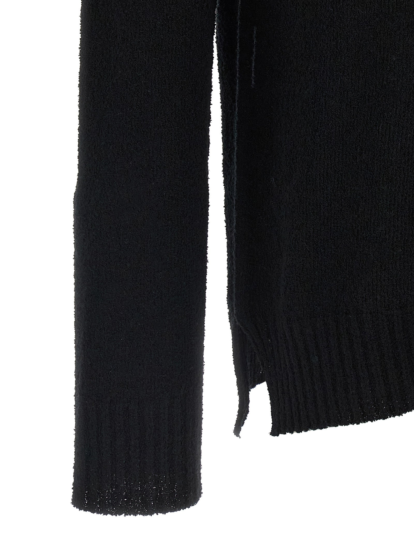 MA'RY'YA Schwarzer Baumwollcardigan