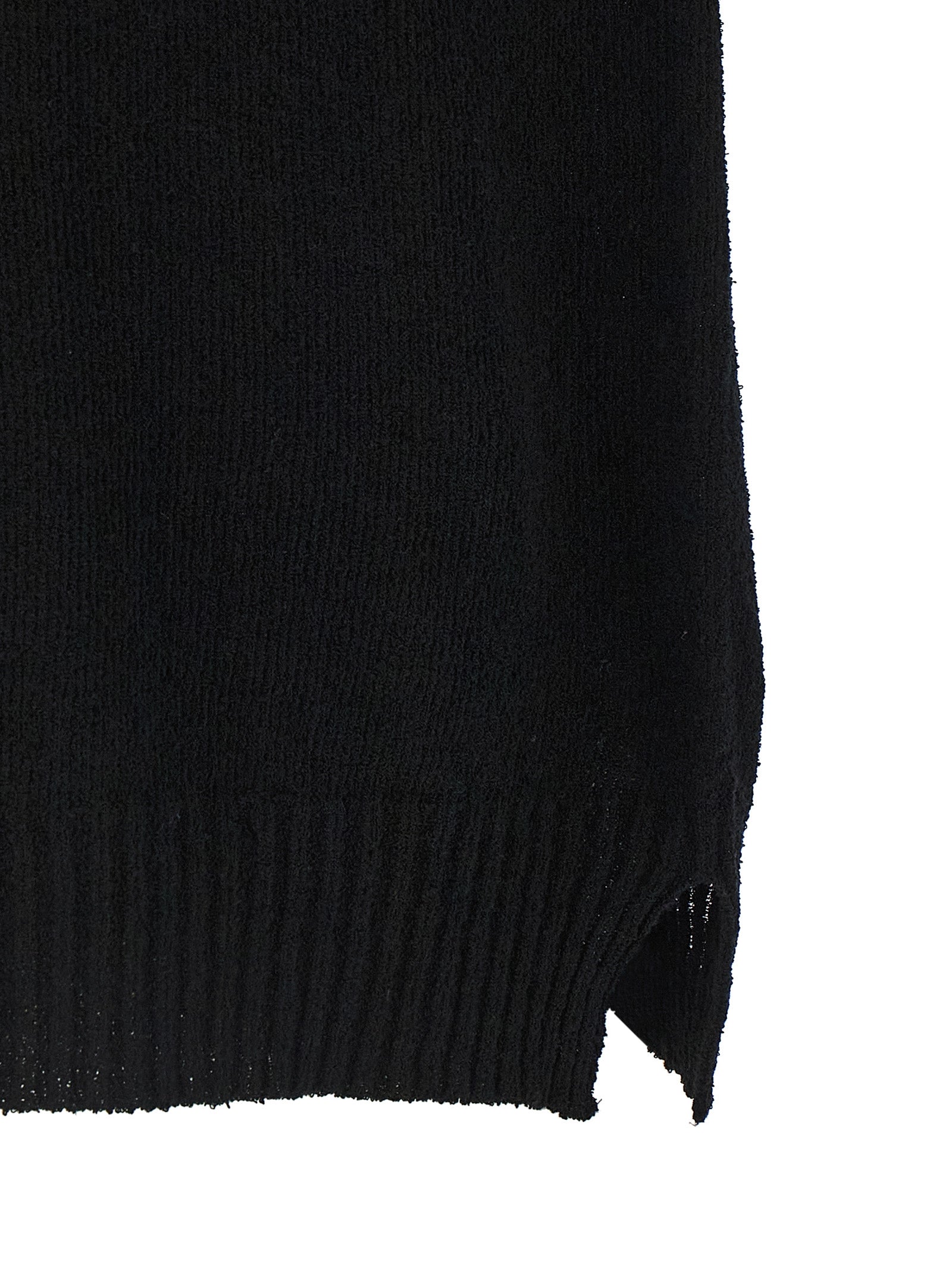 MA'RY'YA Schwarzes Baumwoll-Poloshirt