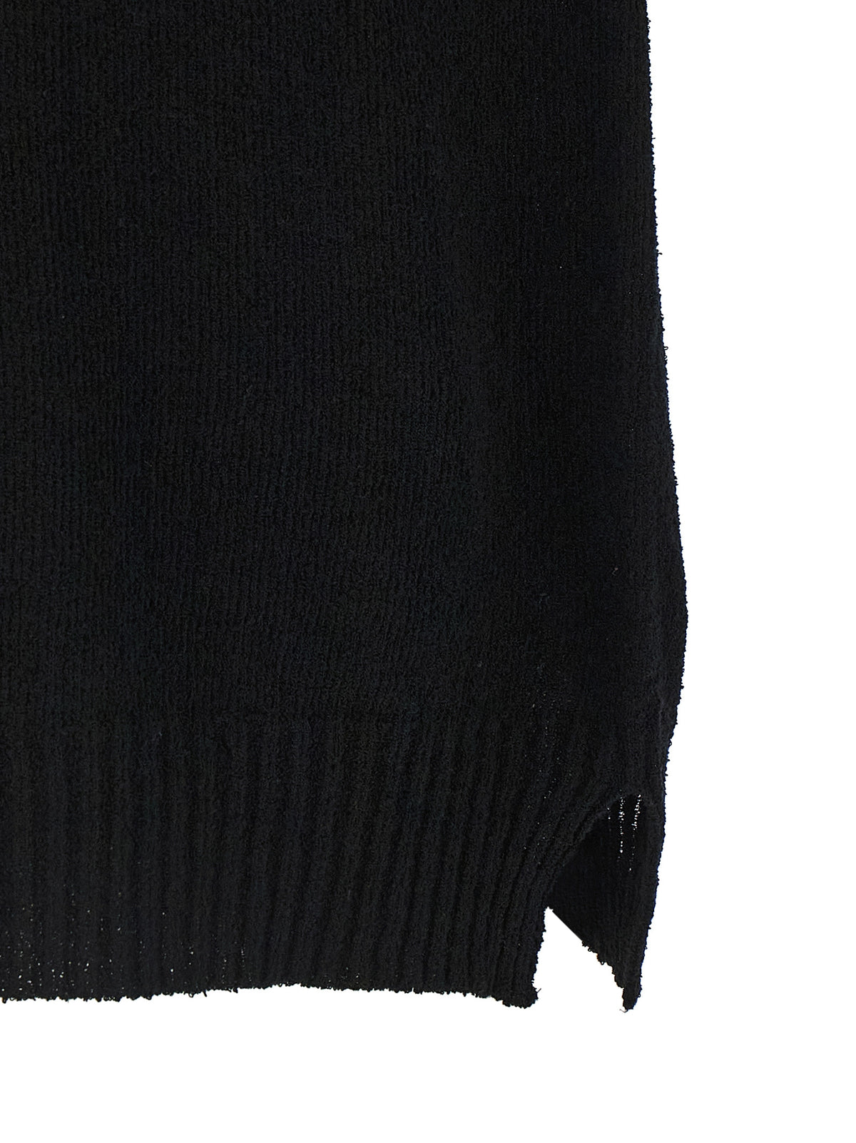 MA'RY'YA Schwarzes Baumwoll-Poloshirt