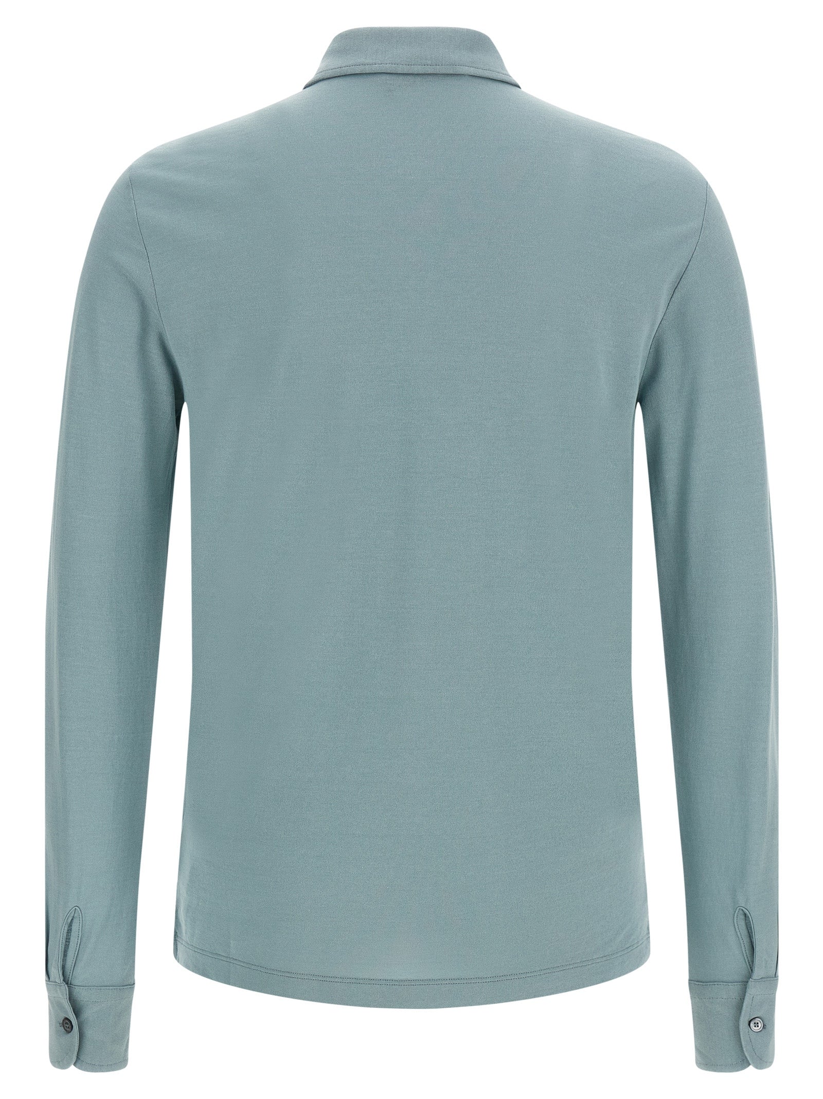 ZANONE Blaues Baumwoll-Polohemd