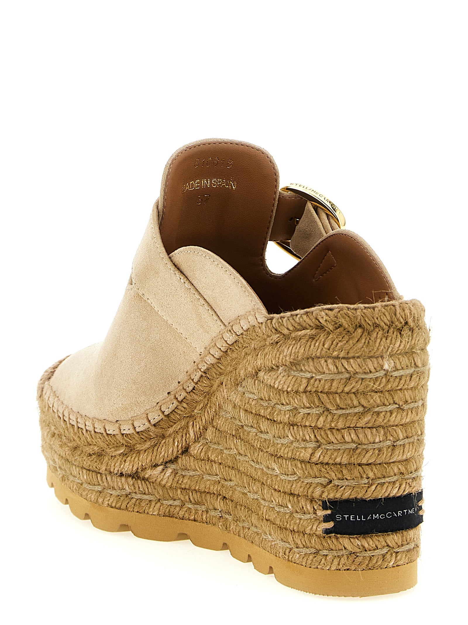 Stella McCartney Beige Viskose Keilsandalen