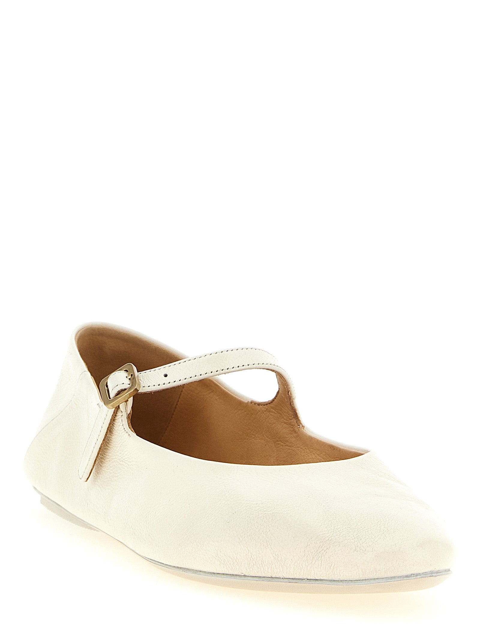 Marsell Beige Kalbsleder Ballerinas