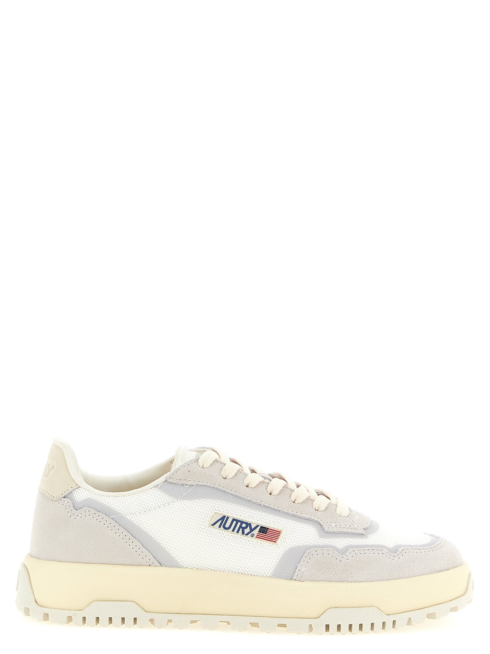 Autry Graue Low-Top-Sneaker aus Baumwolle