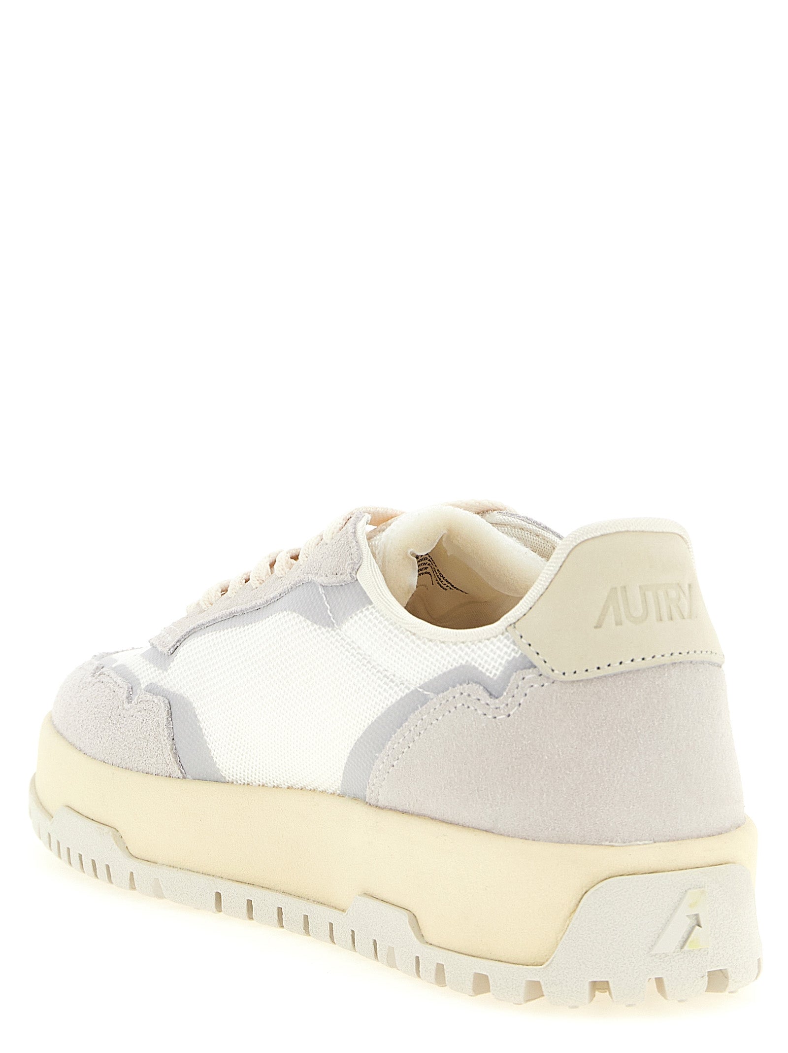 Autry Graue Low-Top-Sneaker aus Baumwolle