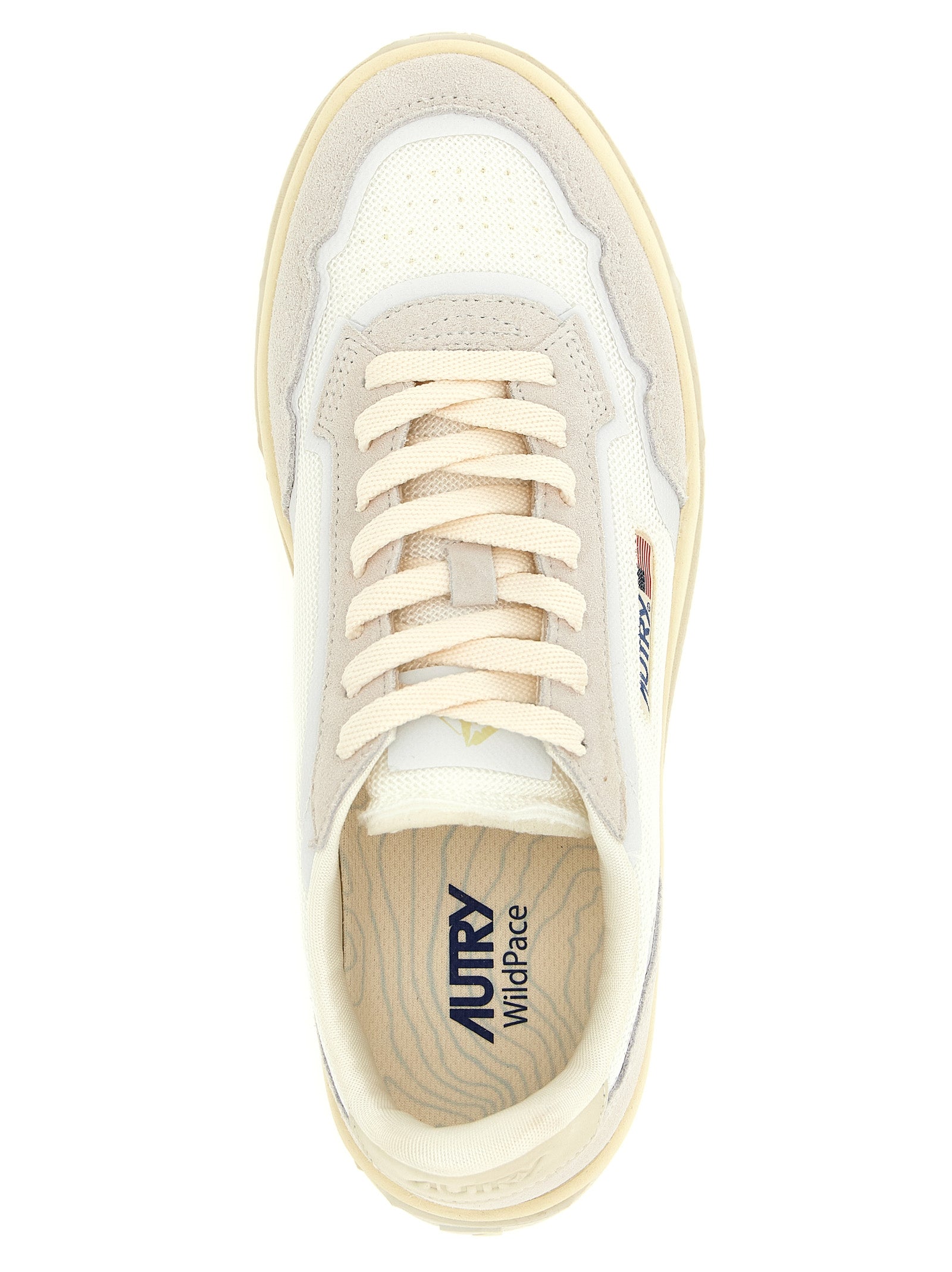 Autry Graue Low-Top-Sneaker aus Baumwolle