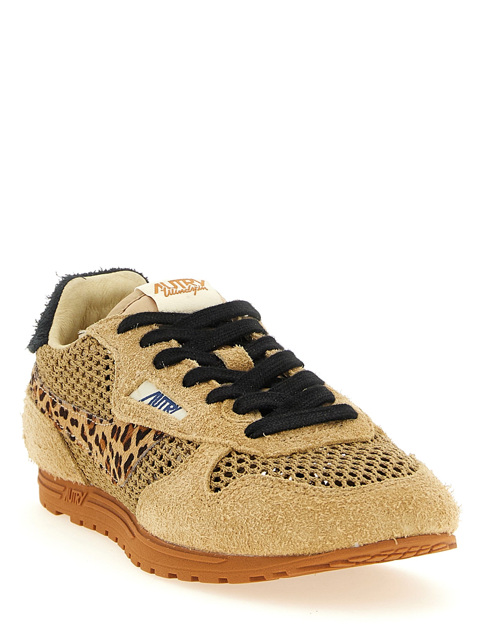 Autry Beigefarbene Baumwoll-Sportschuhe
