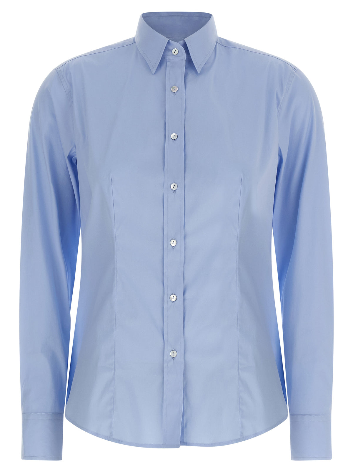 XACUS Blaue Baumwollbluse