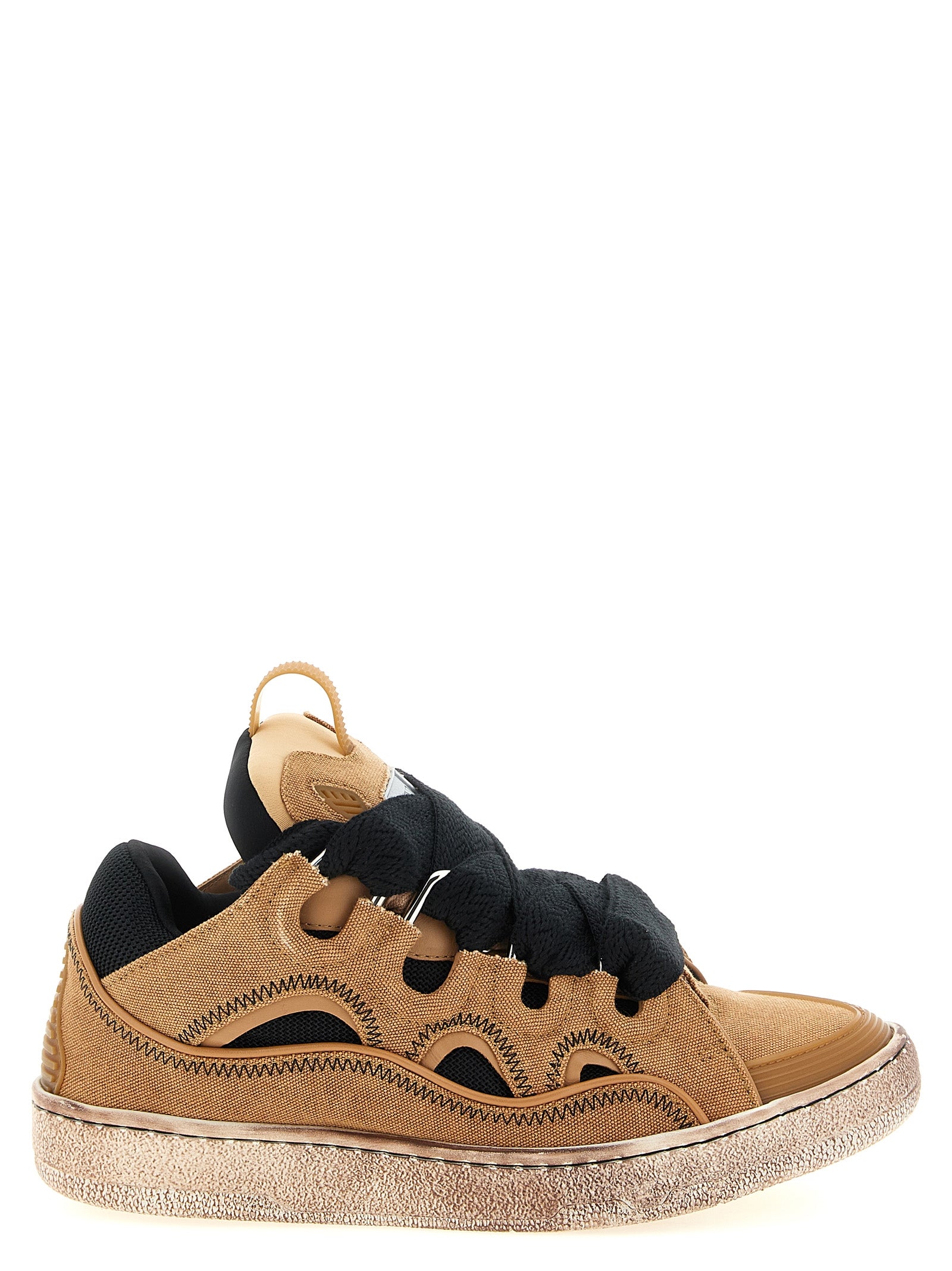 Lanvin Braune Baumwoll-Sneaker