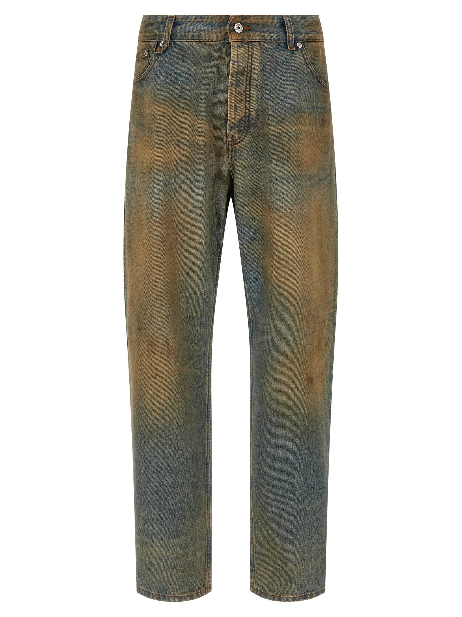 Jacquemus Mehrfarbige Baumwoll-Jeans im geraden Schnitt