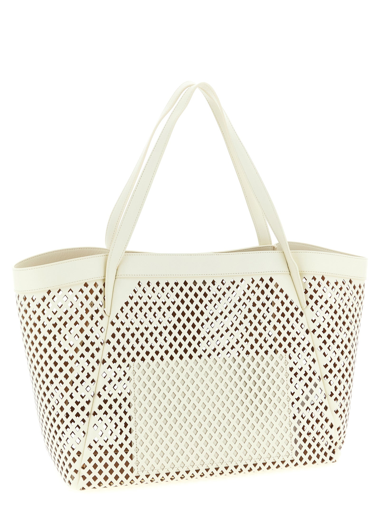 Twinset Weiße Leder-Tote-Bag