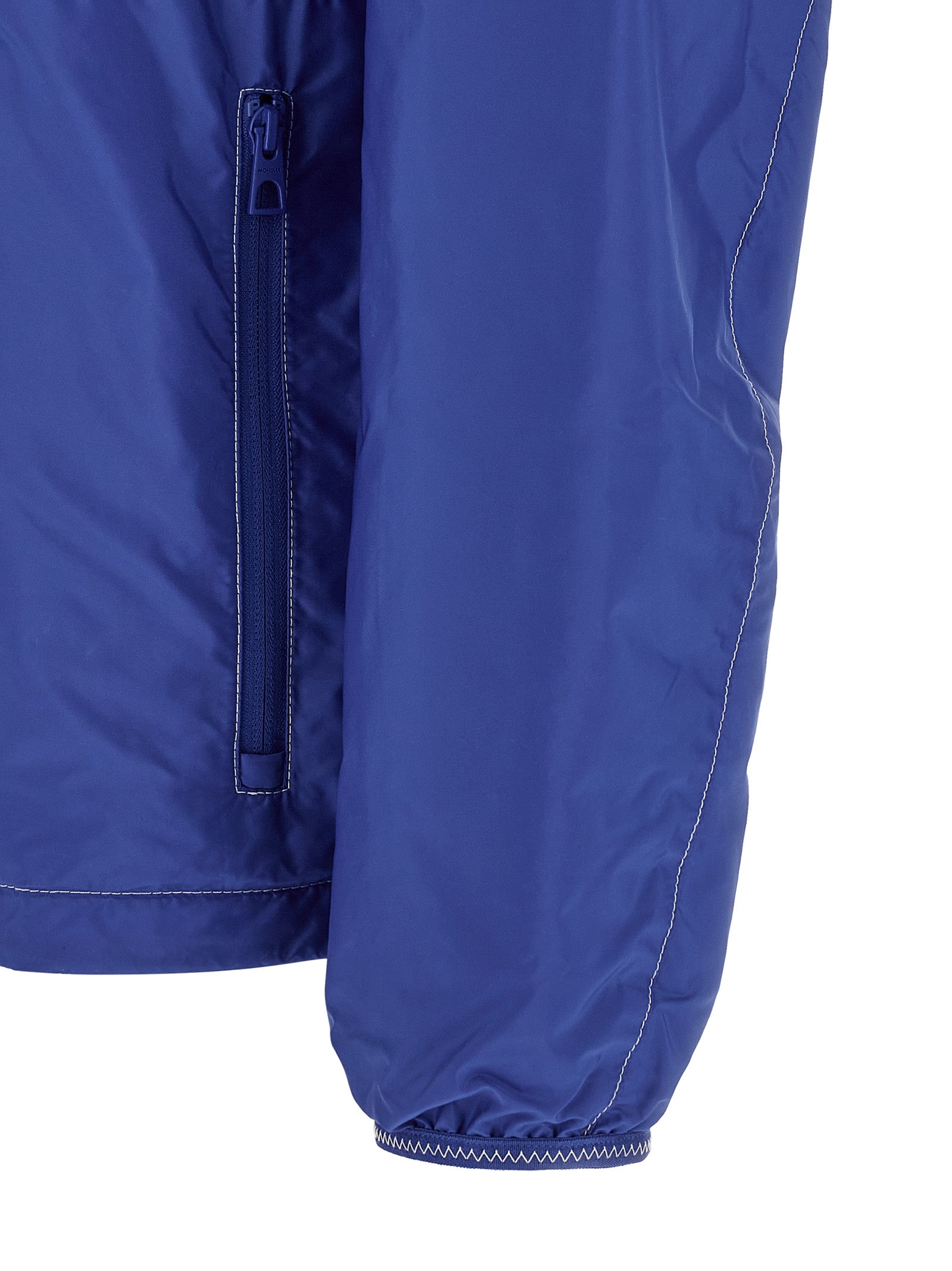 Moncler Blaue Shell-Jacke aus Polyamid