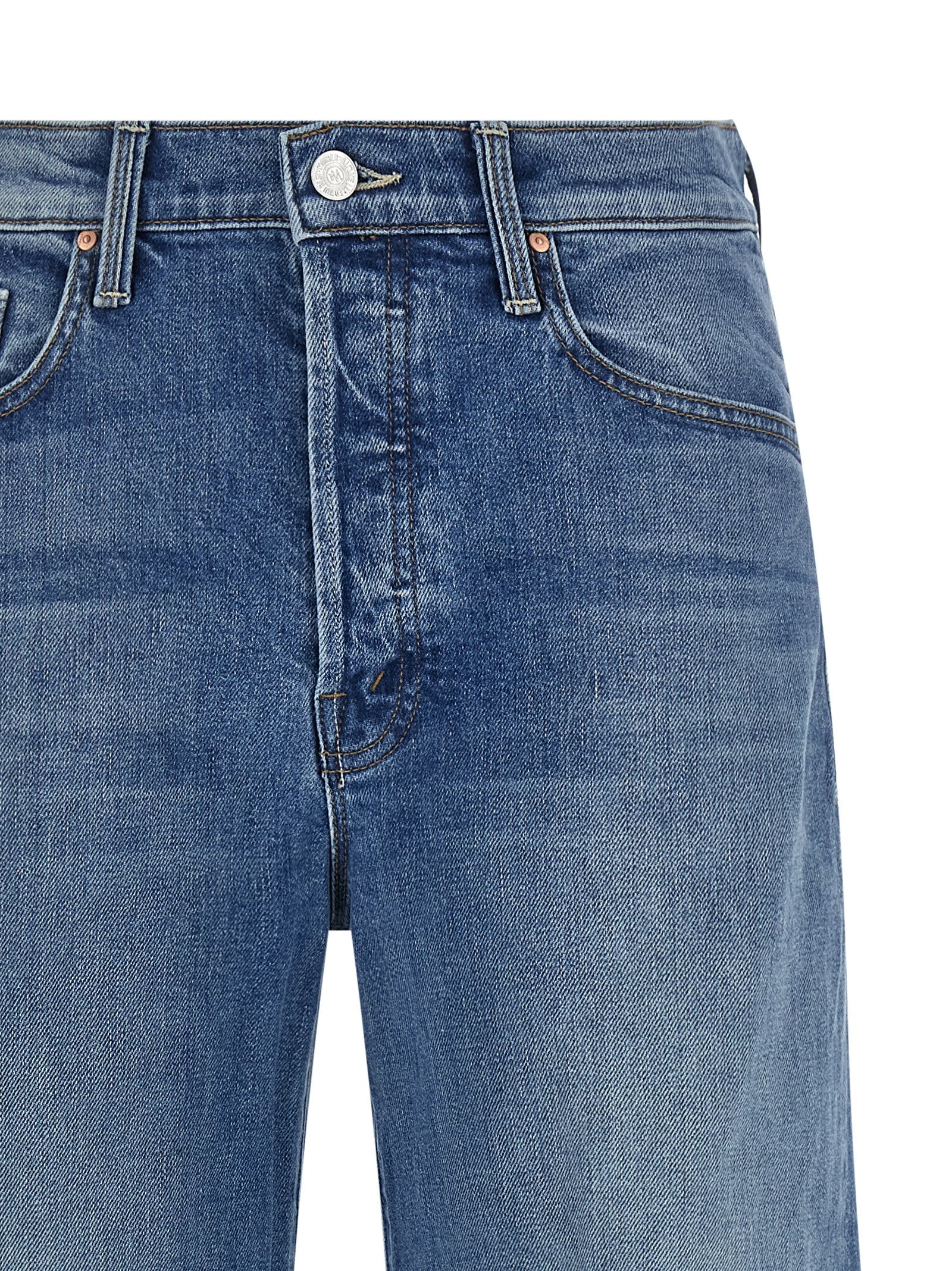 Mother Denim Blaue Baumwolljeans Denim
