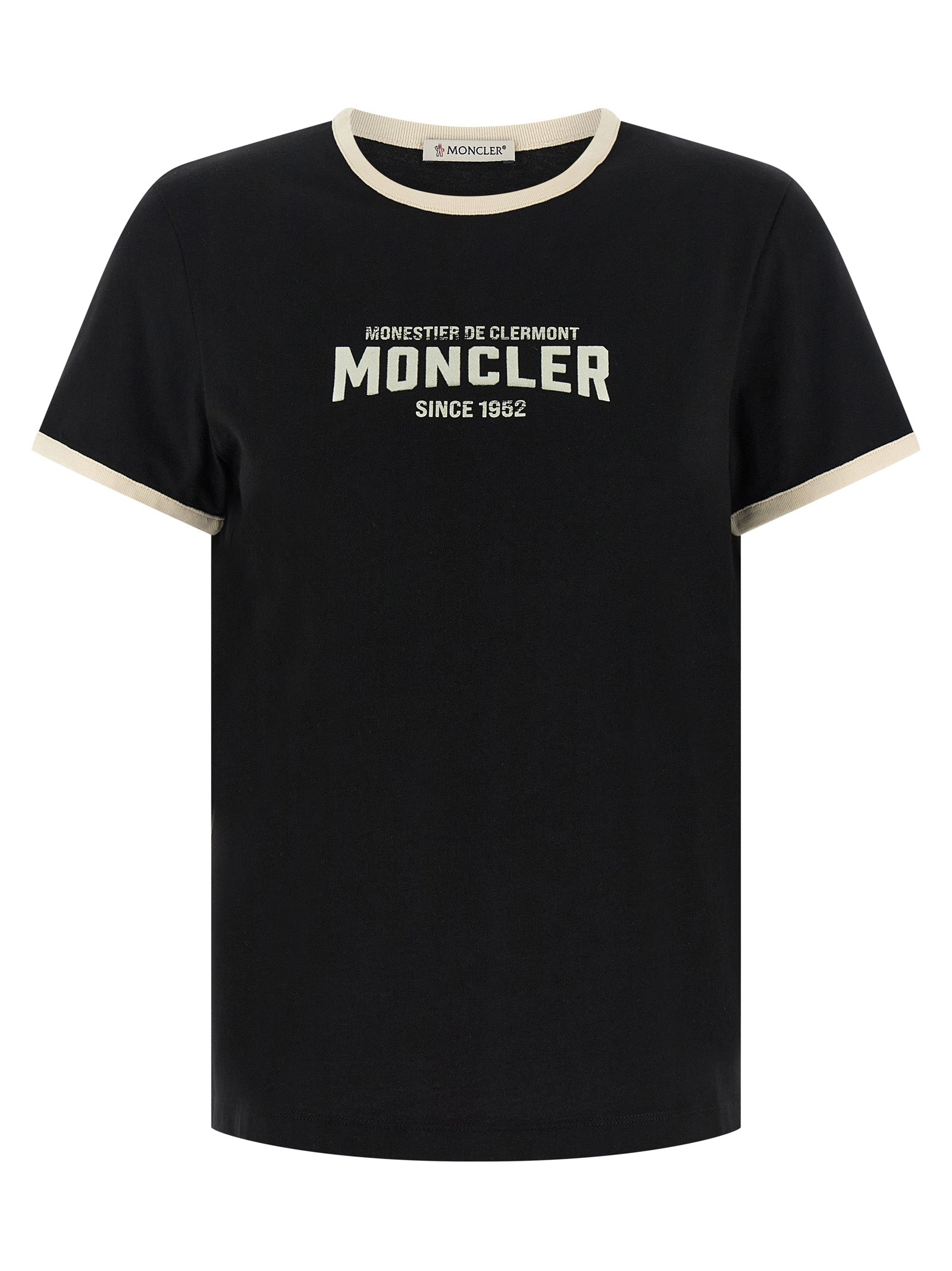 Moncler Schwarzes Baumwoll-T-Shirt