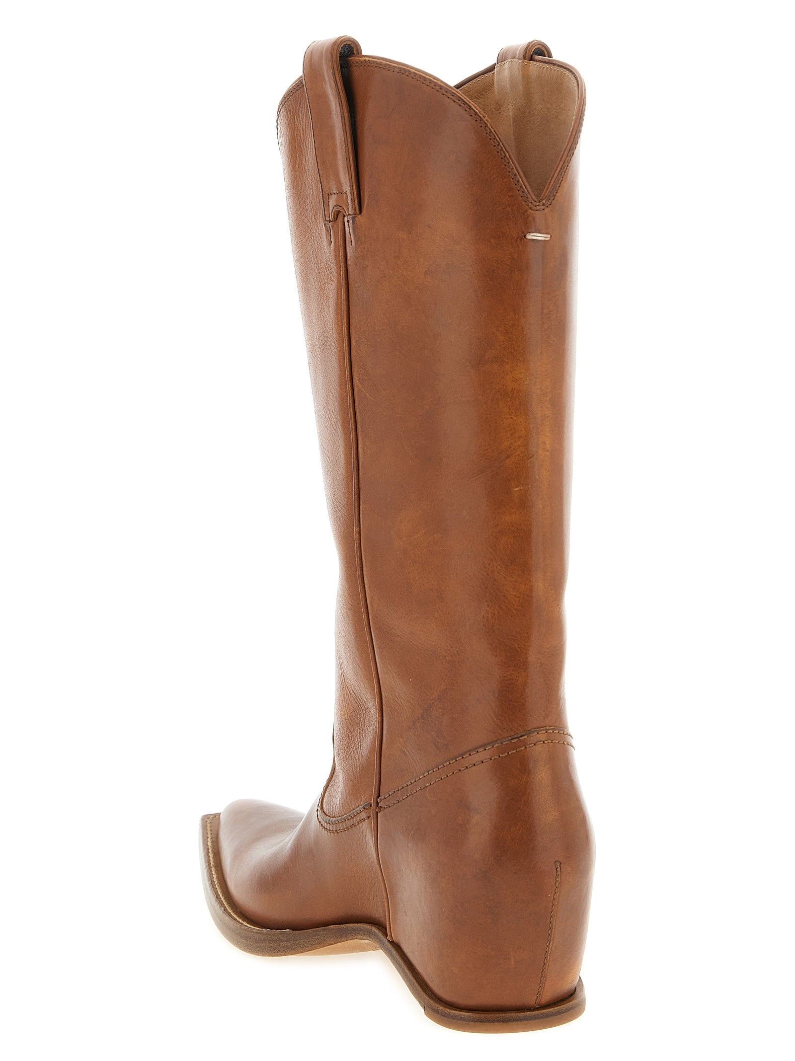 Maison Margiela Chelsea Boots aus braunem Rindsleder