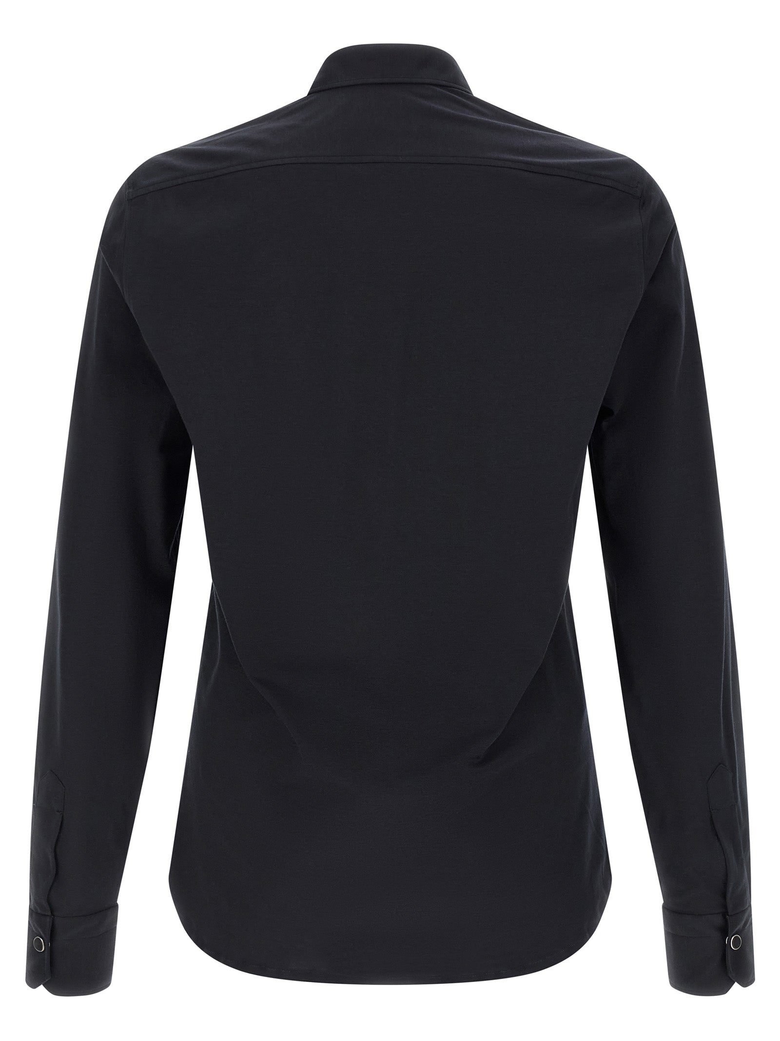 Kiton Blaue Baumwollbluse