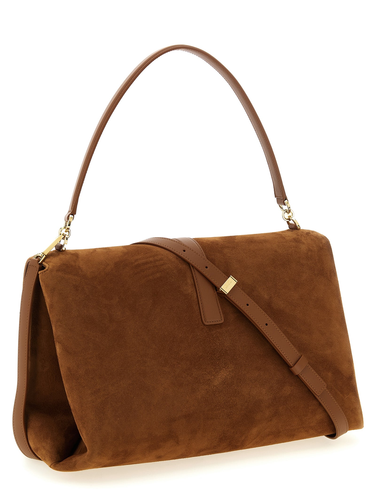 Ferragamo Braune Ziegenleder-Schultertasche