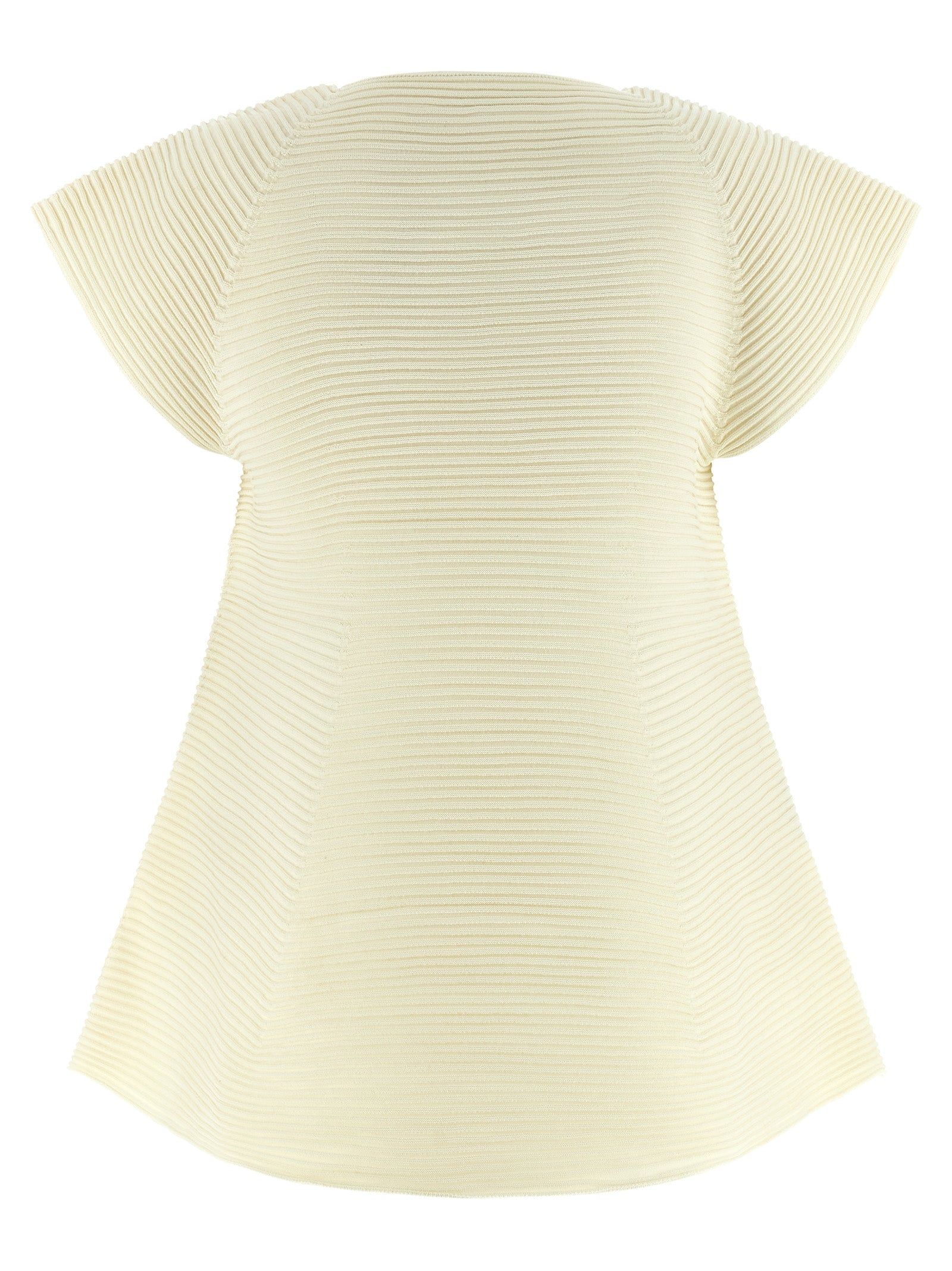 Issey Miyake Kurzes Zweifarben-Polyesterkleid