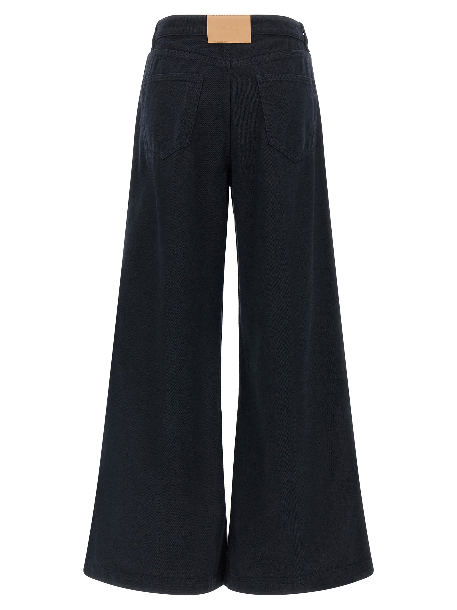 NUDE Blaue Baumwollhose