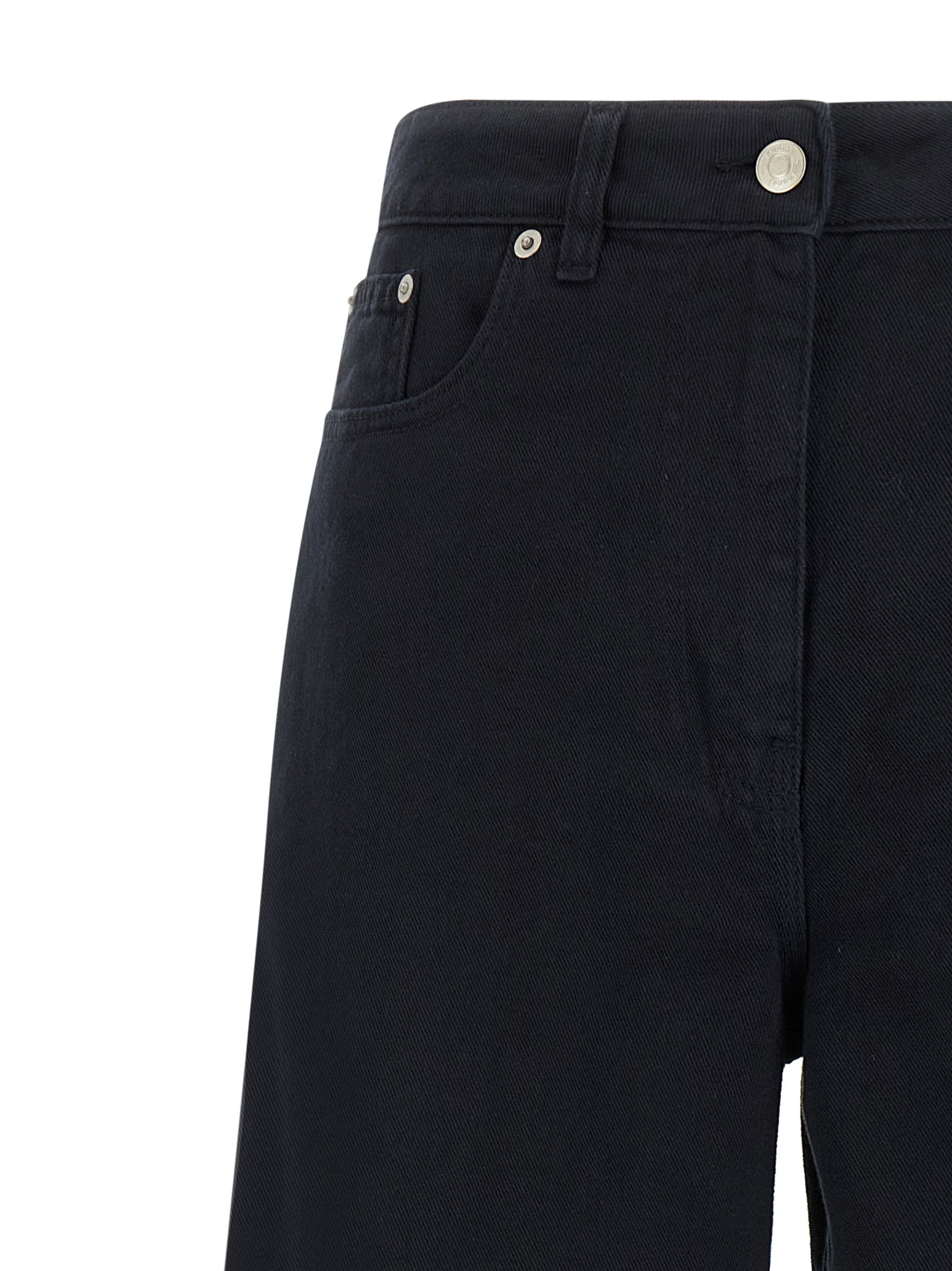 NUDE Blaue Baumwollhose