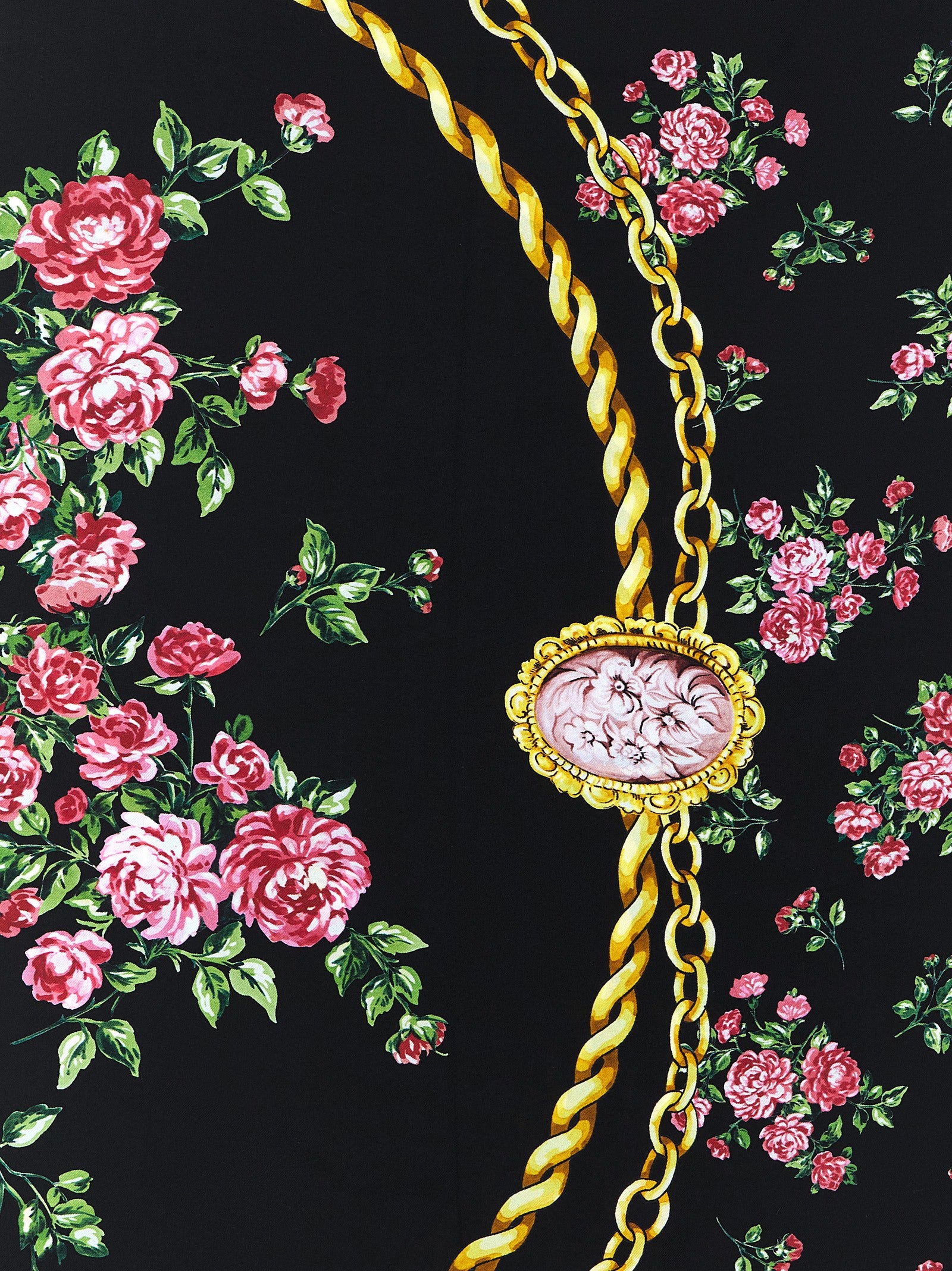 Dolce & Gabbana Schwarzer Seidenschal