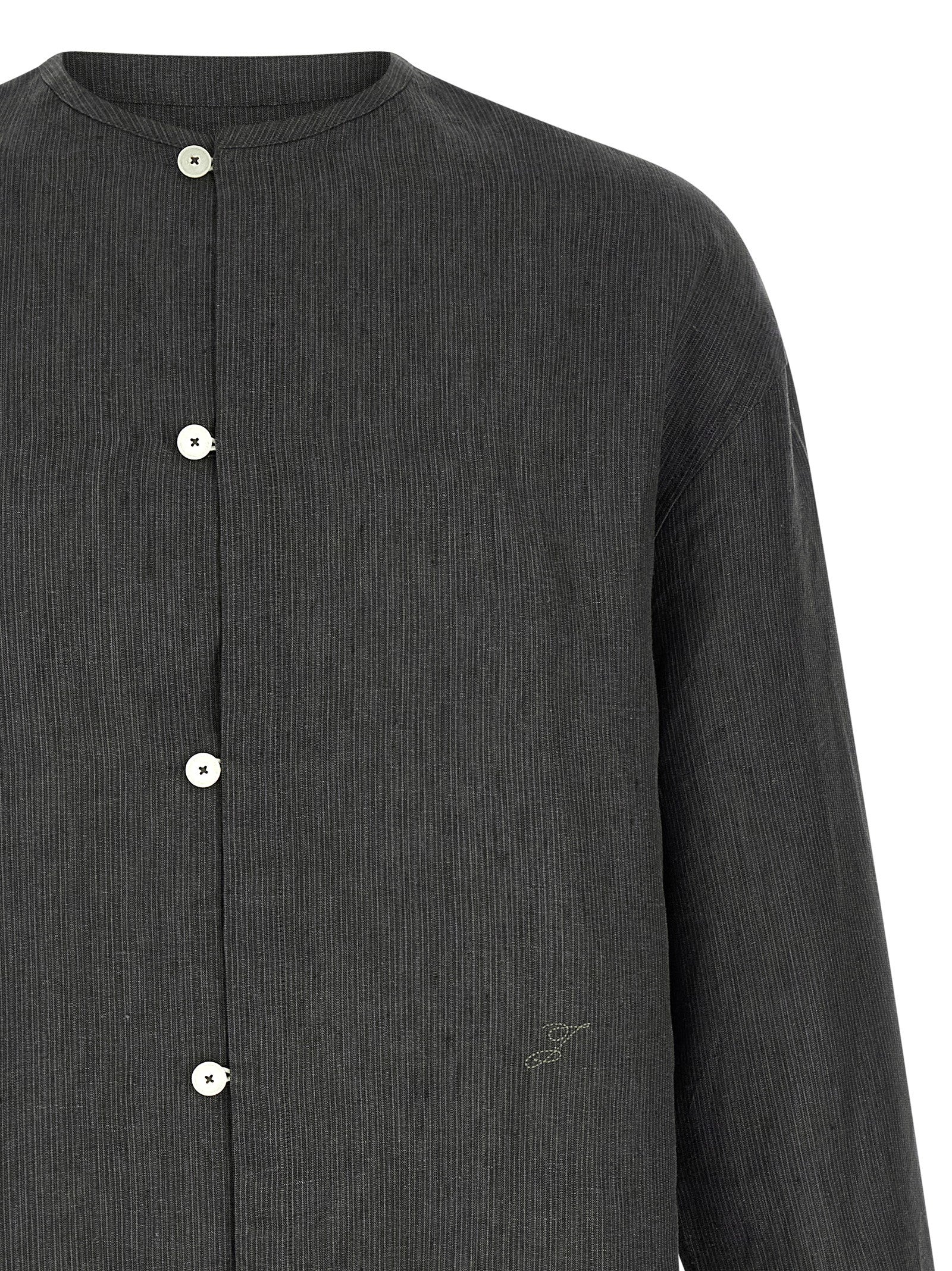 Jacquemus Graue Leinenbluse