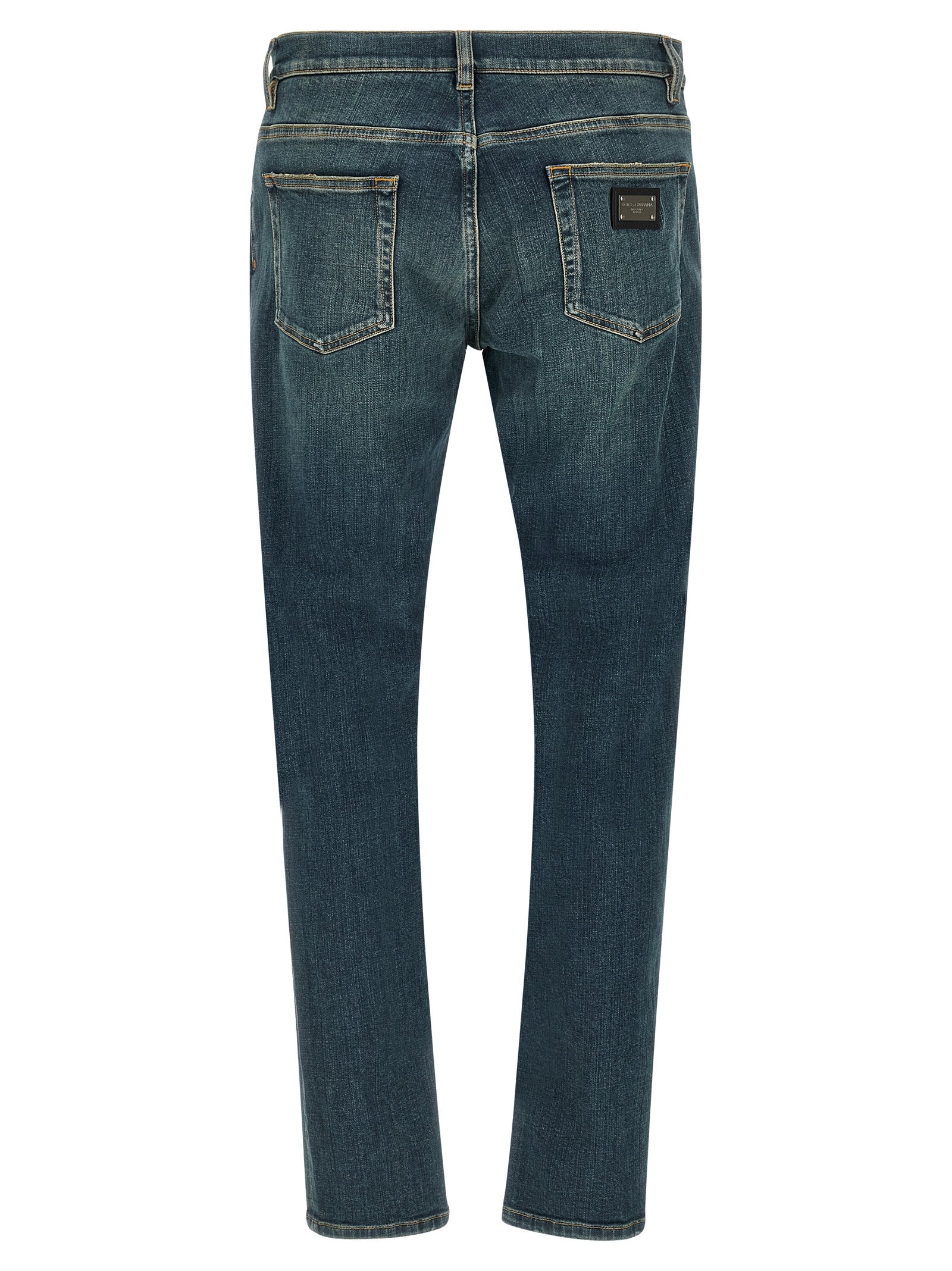 Dolce & Gabbana Blaue Baumwoll-Jeans im Slim Fit