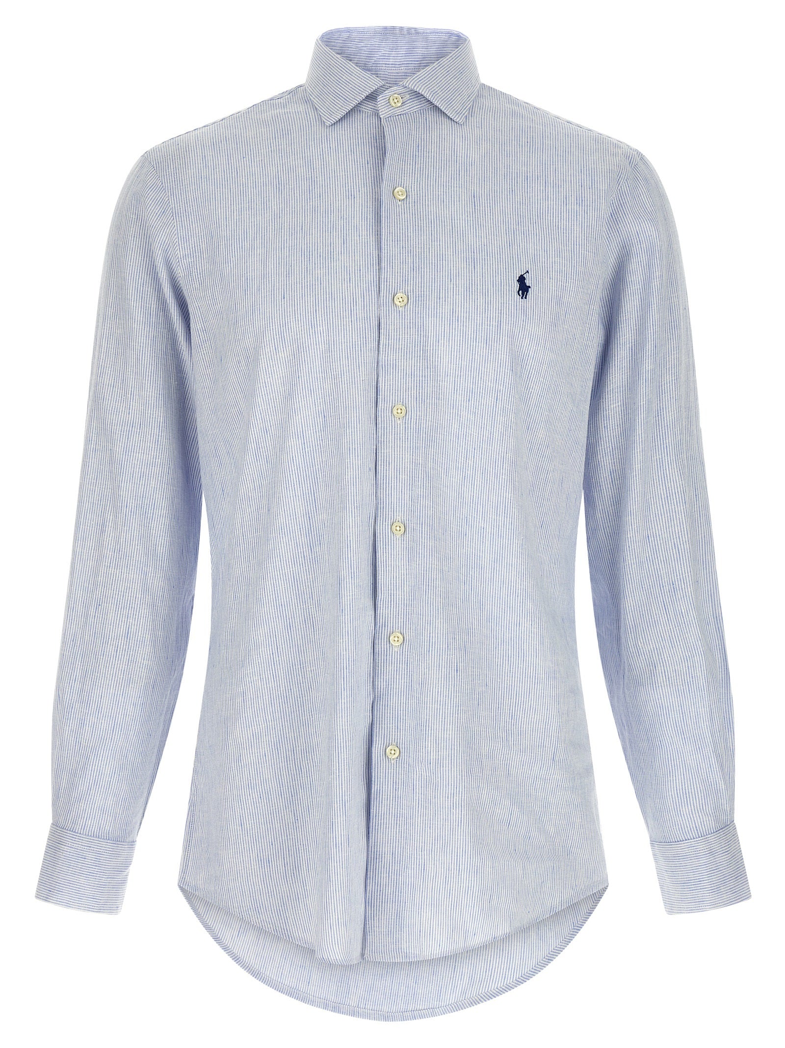 Polo Ralph Lauren Blaue Leinenbluse