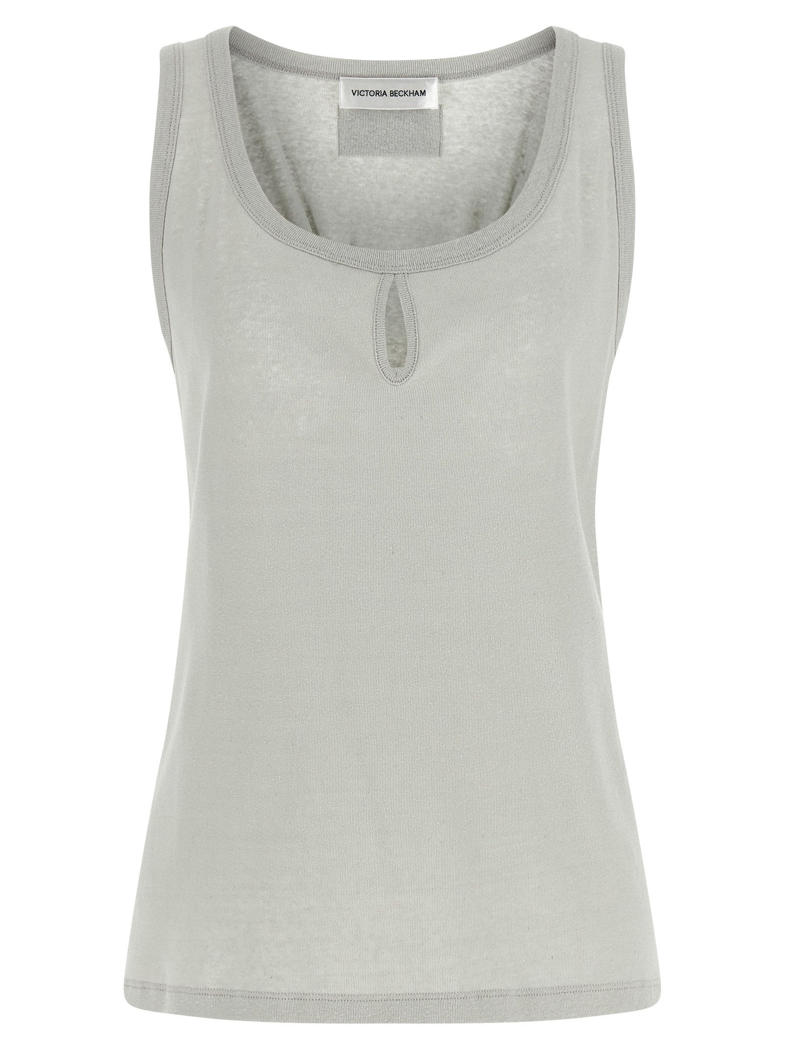 Victoria Beckham Graue Baumwoll-Tanktops