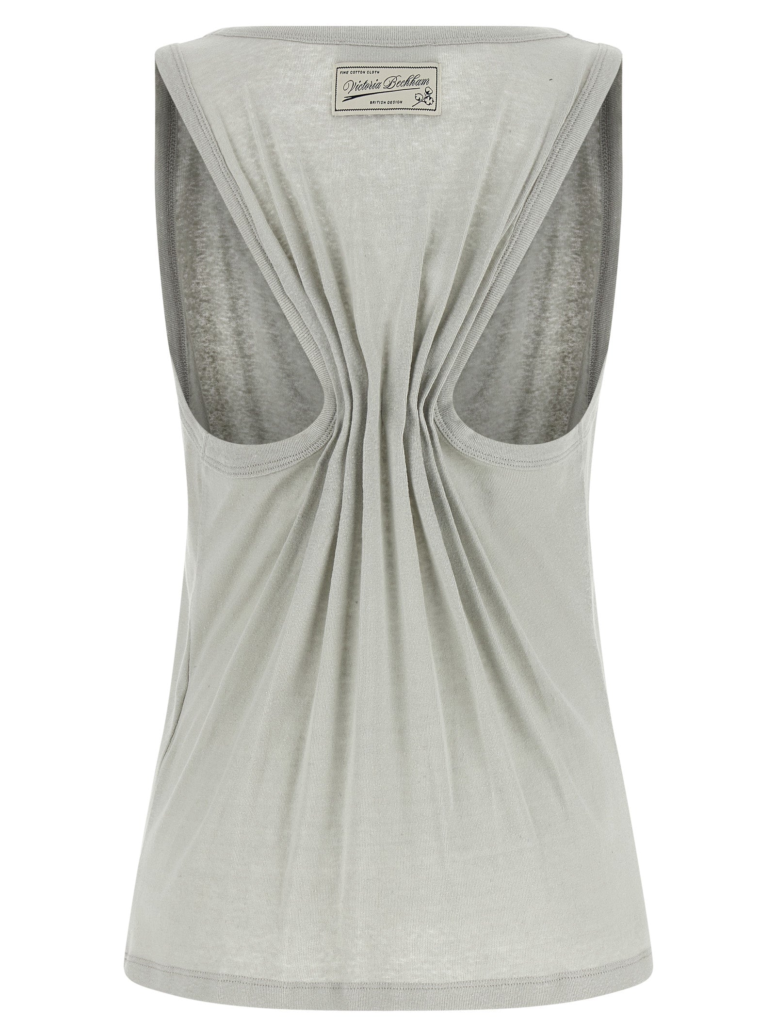 Victoria Beckham Graue Baumwoll-Tanktops