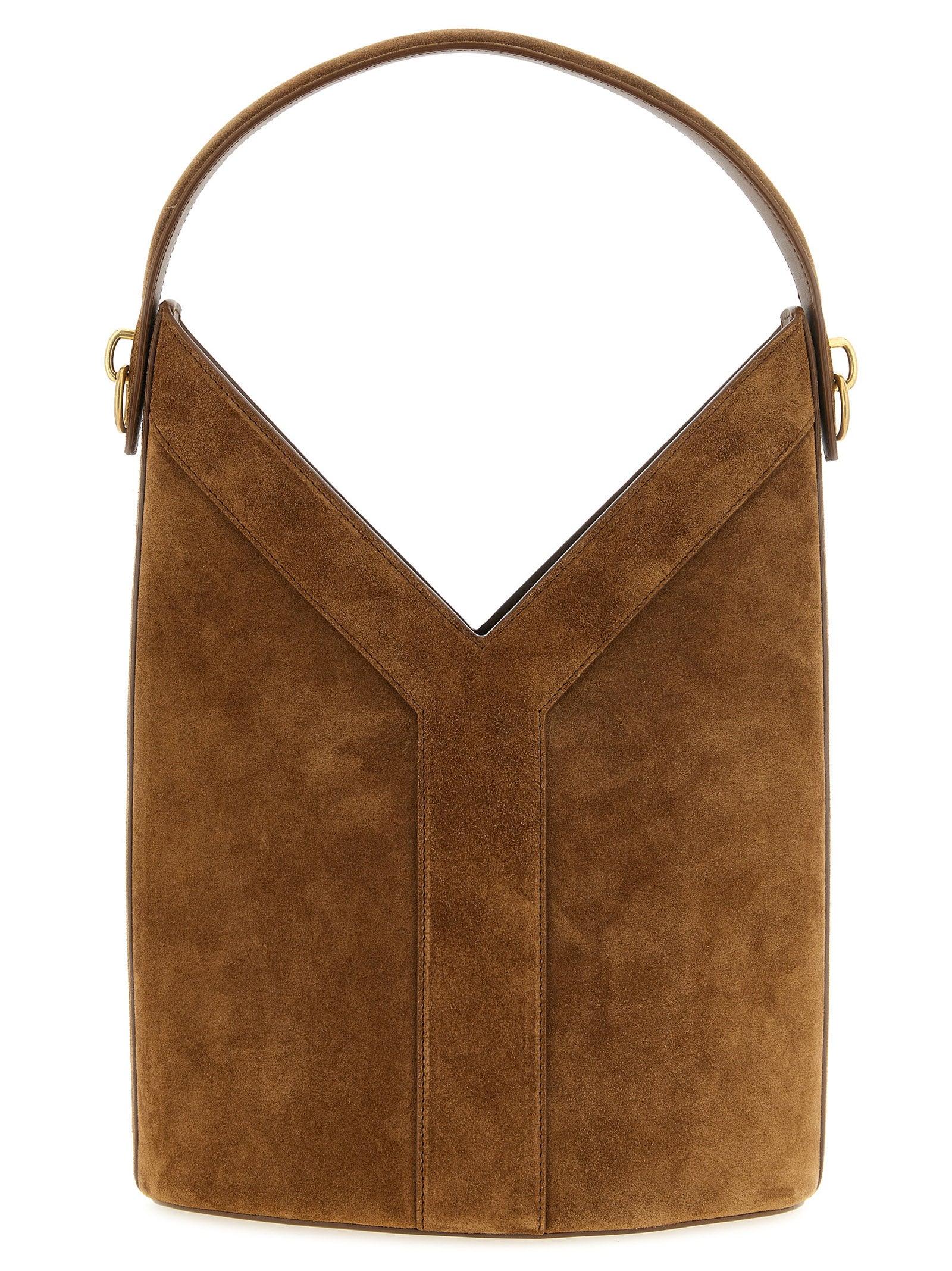 Saint Laurent Braunes Kalbsleder Damen Crossbody Tasche