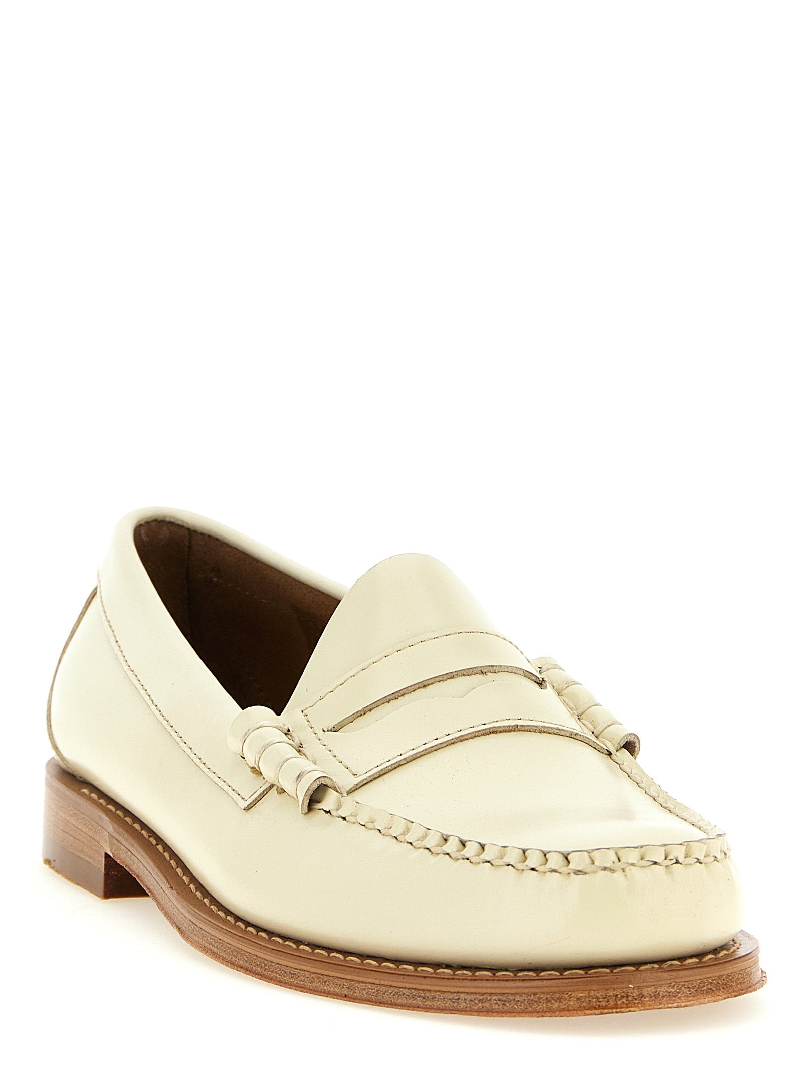 G.H. BASS Beige Kalbsleder Loafer