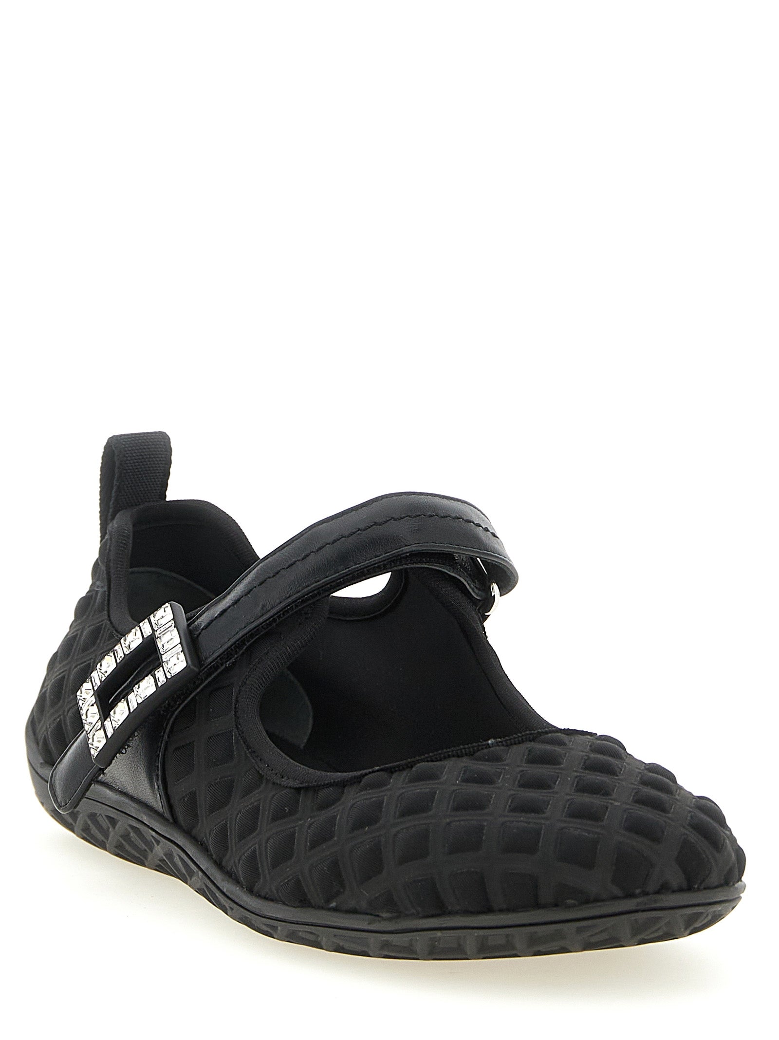Roger Vivier Schwarze Ballerinas aus Polyamid