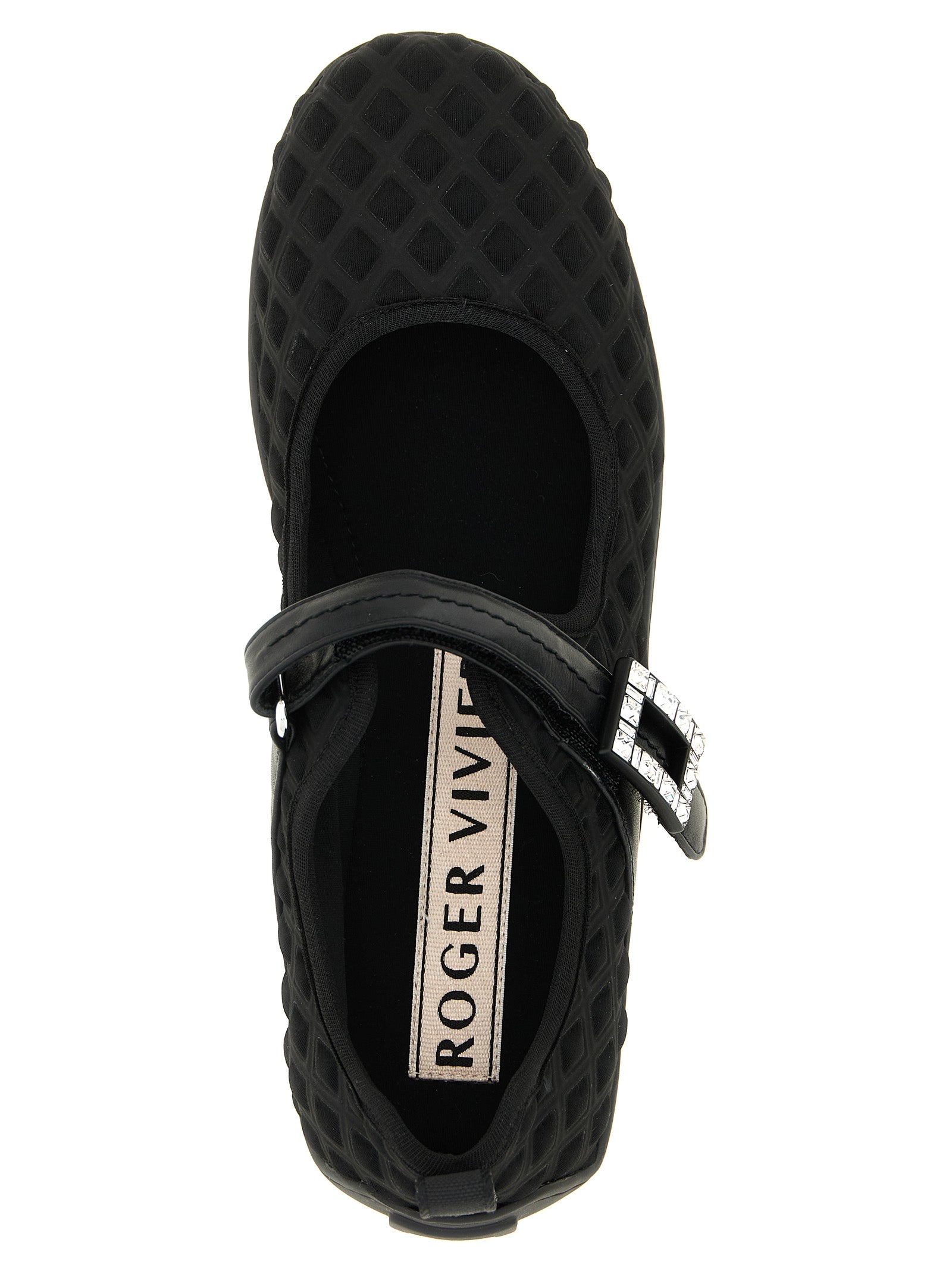 Roger Vivier Schwarze Ballerinas aus Polyamid