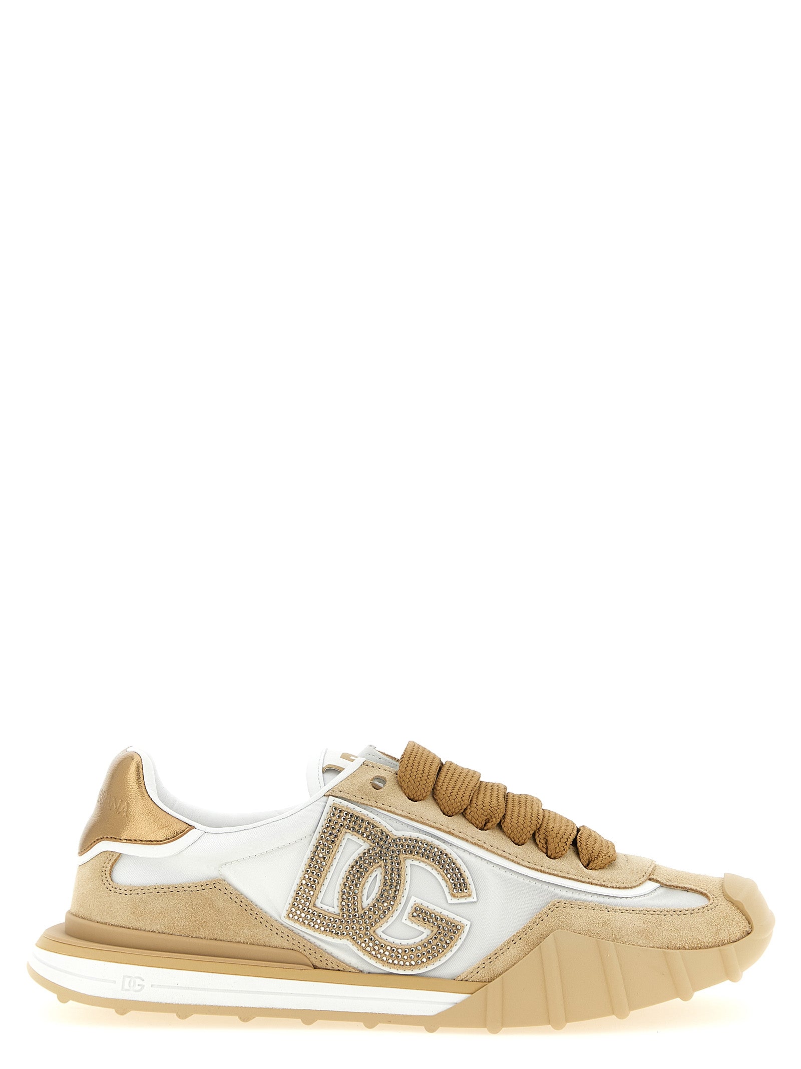 Dolce & Gabbana Beige Kalbsleder Sneaker