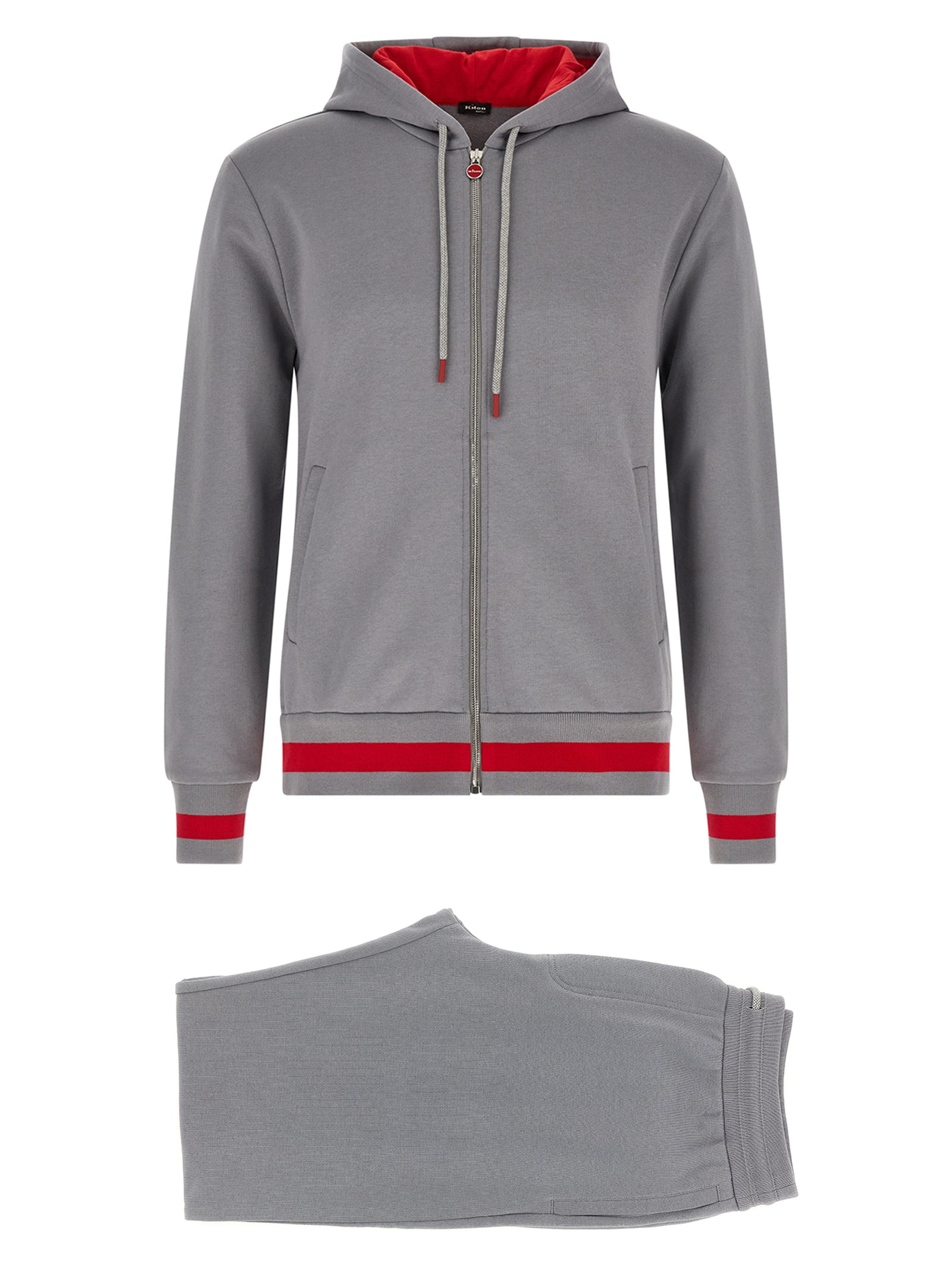 Kiton Grauer Baumwoll-Trainingsanzug