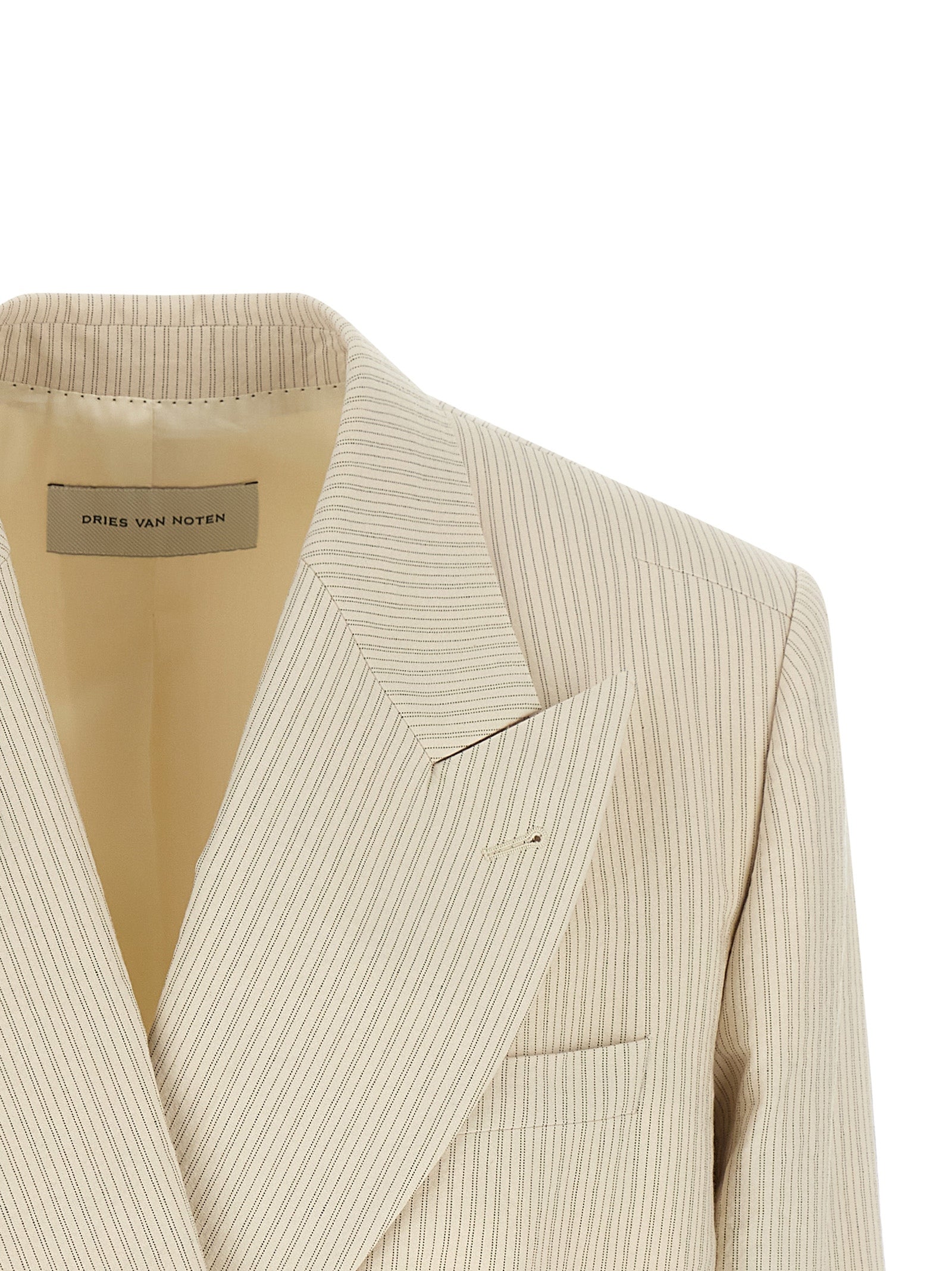 Dries Van Noten Beige Baumwollblazer