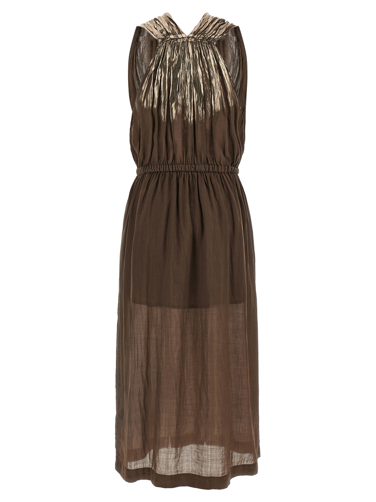 NUDE Langes braunes Kleid aus Tencel