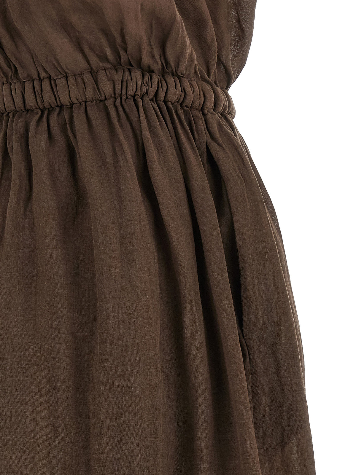 NUDE Langes braunes Kleid aus Tencel