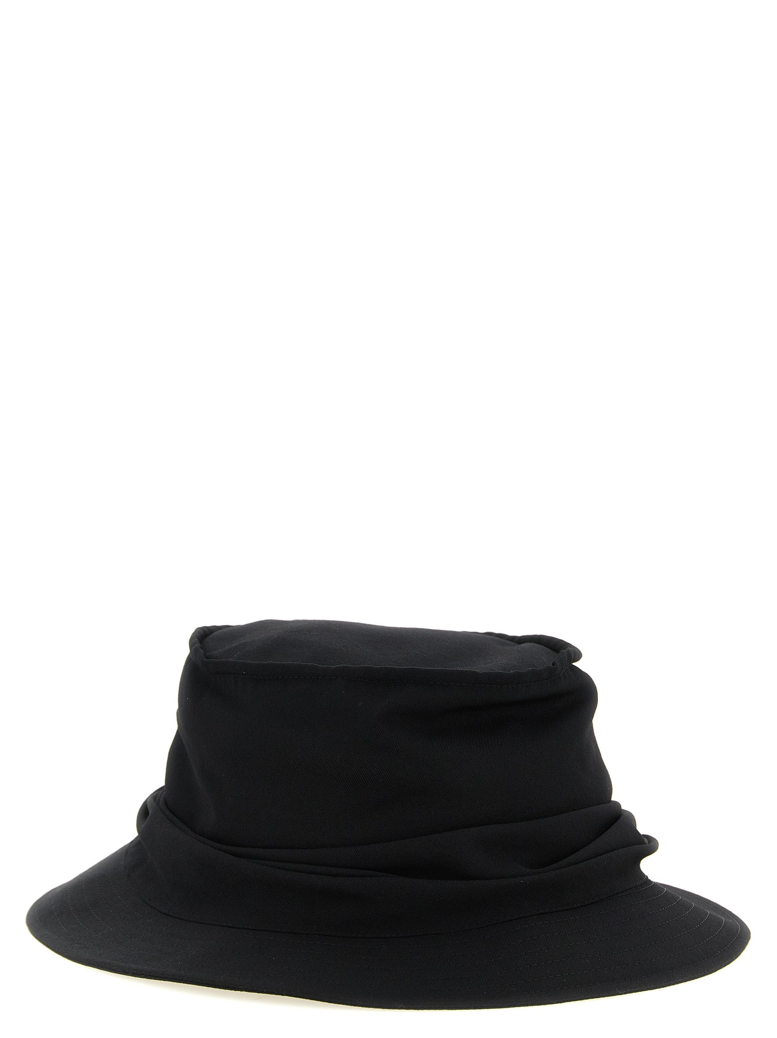 Yohji Yamamoto Schwarzer Woll-Bucket Hat