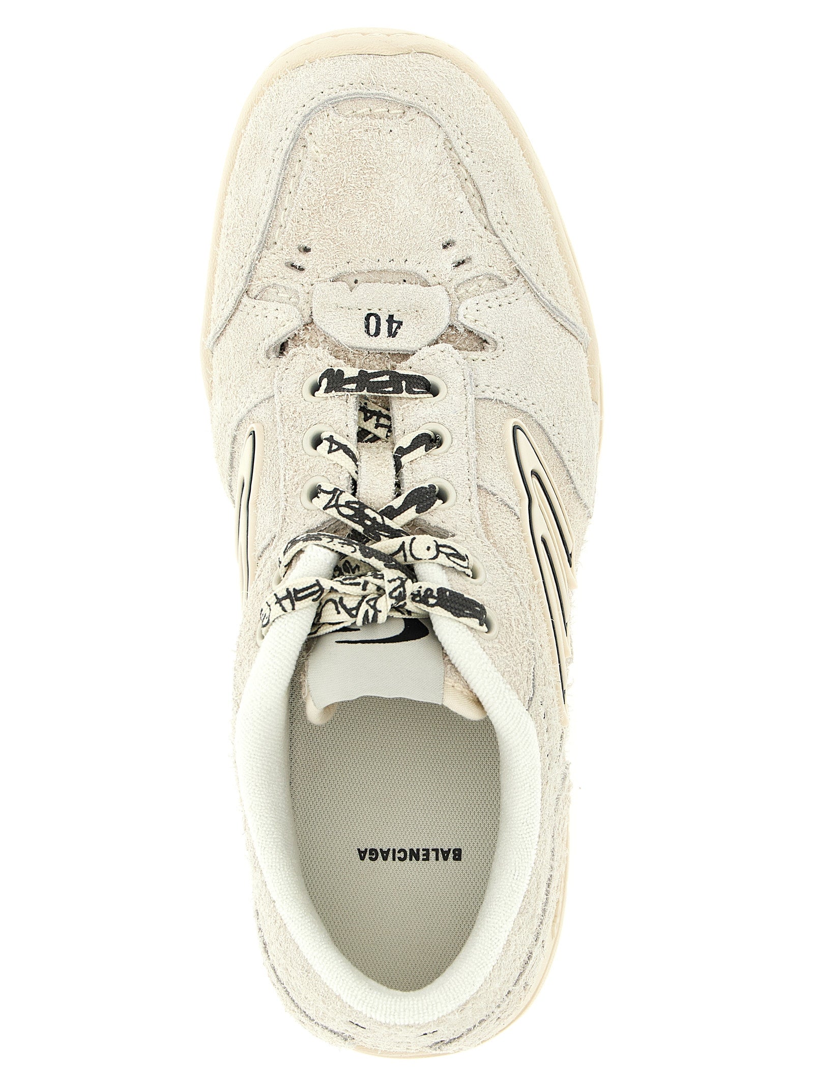 Balenciaga Beige Kalbsleder Plateau-Sneaker