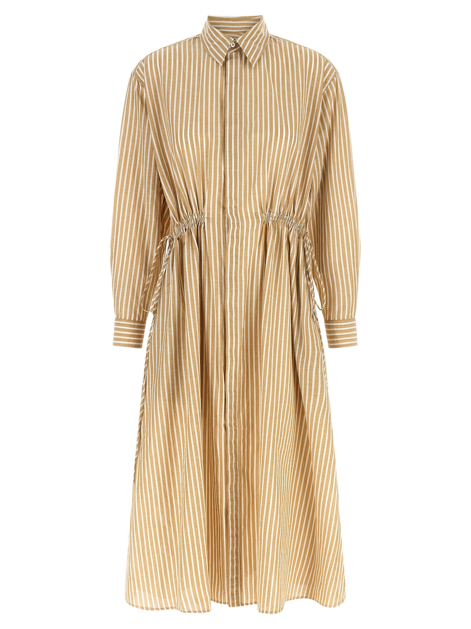 Polo Ralph Lauren Beige Baumwoll-Midikleid