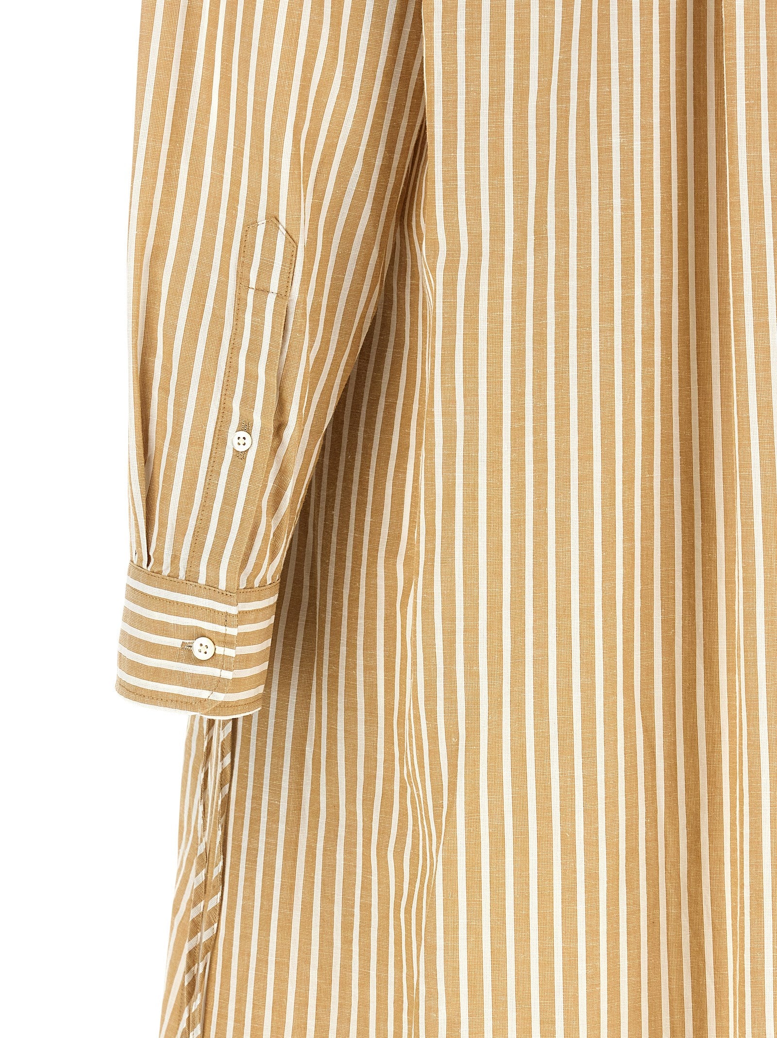 Polo Ralph Lauren Beige Baumwoll-Midikleid
