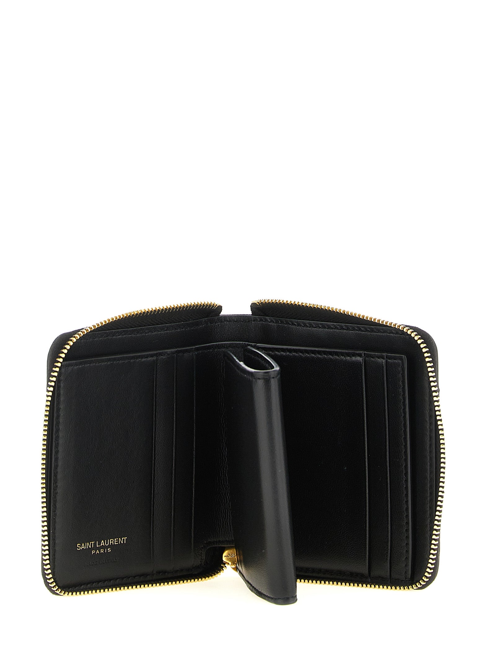 Saint Laurent Schwarzer Kartenhalter aus Lammleder