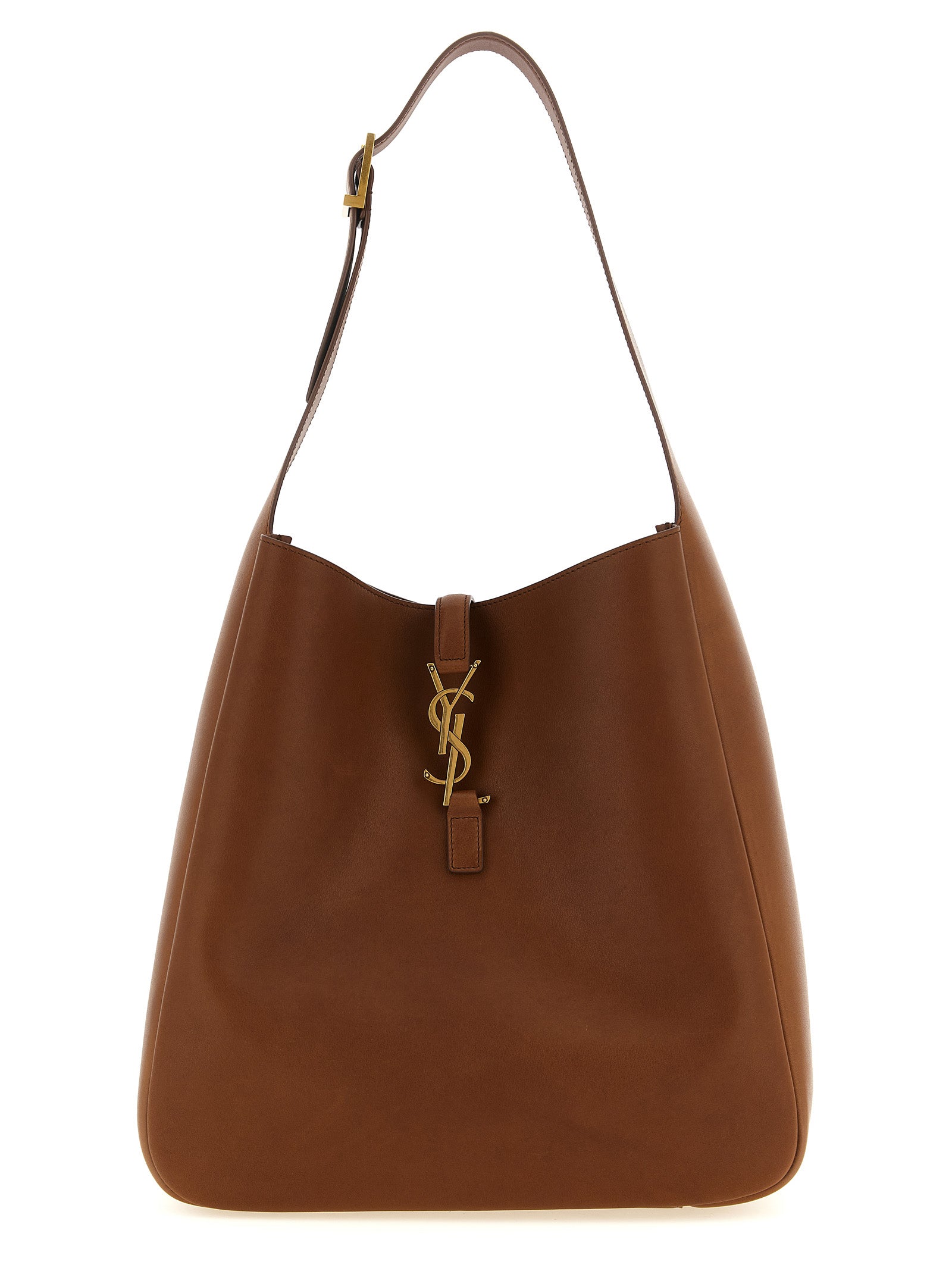 Saint Laurent Braunes Kalbsleder Damen Crossbody Tasche