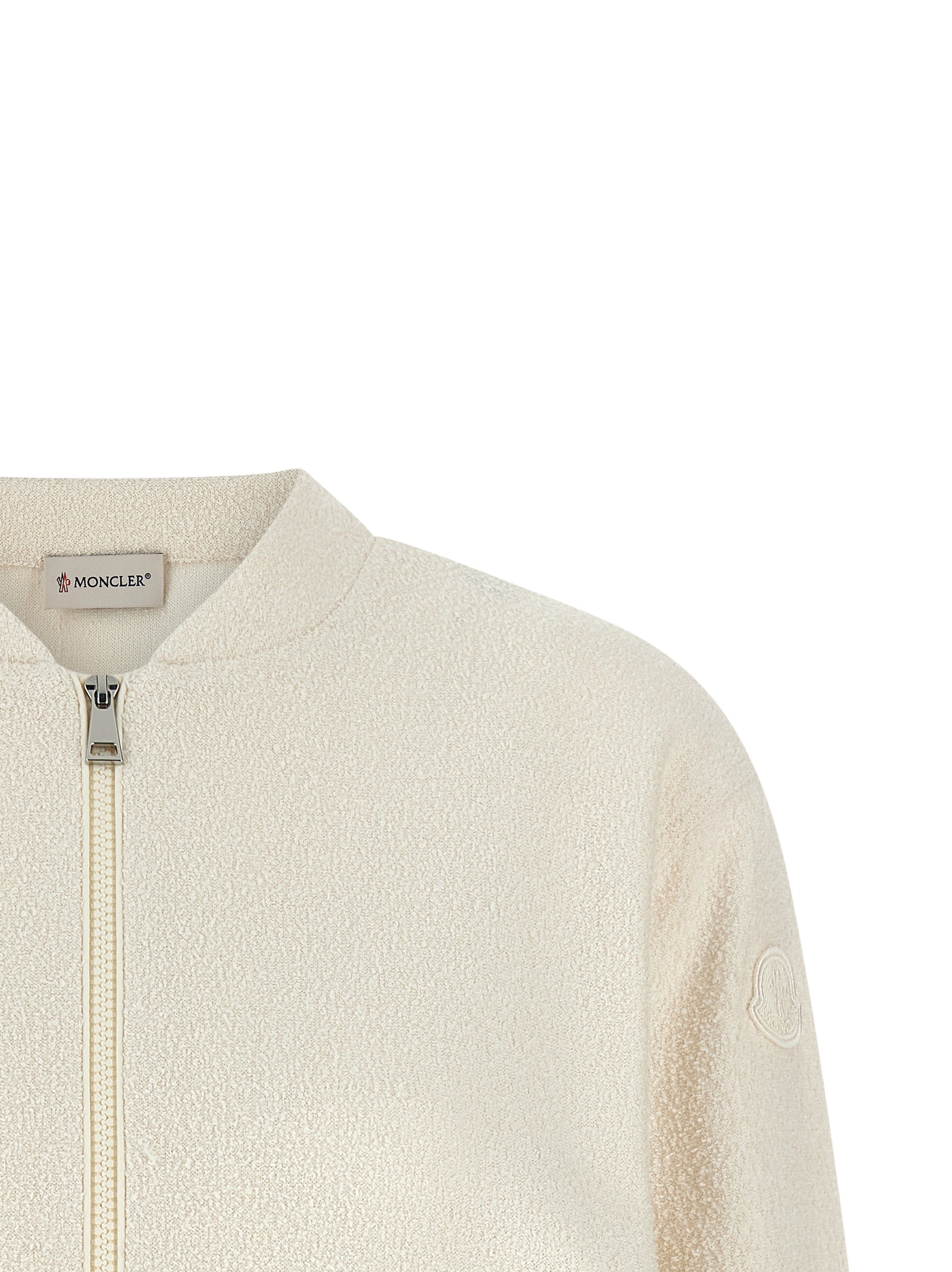 Moncler Weiße Strickjacke aus Polyester