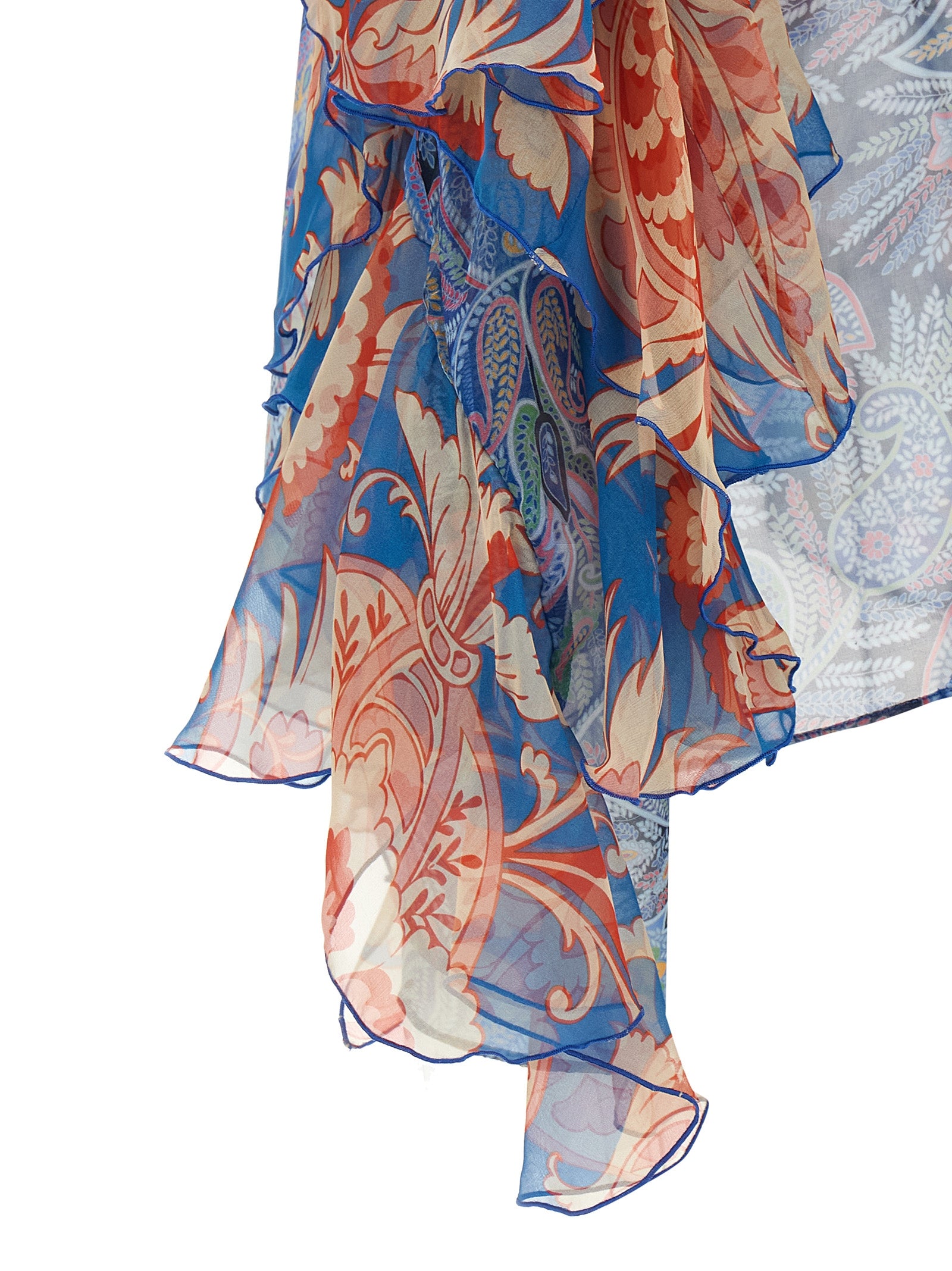 Etro Blaue Seidenbluse