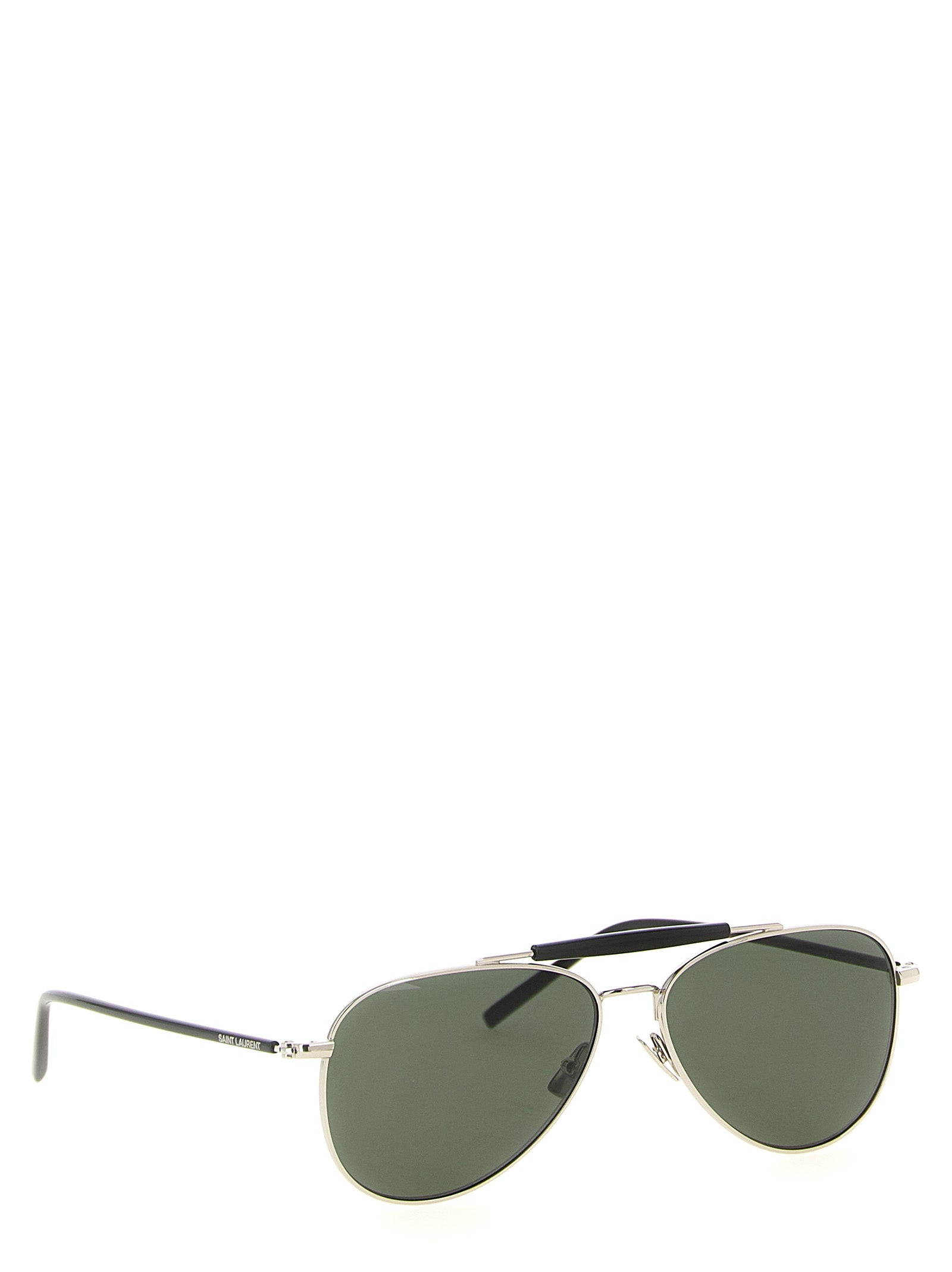 Saint Laurent Silberne Sonnenbrille aus Acetat