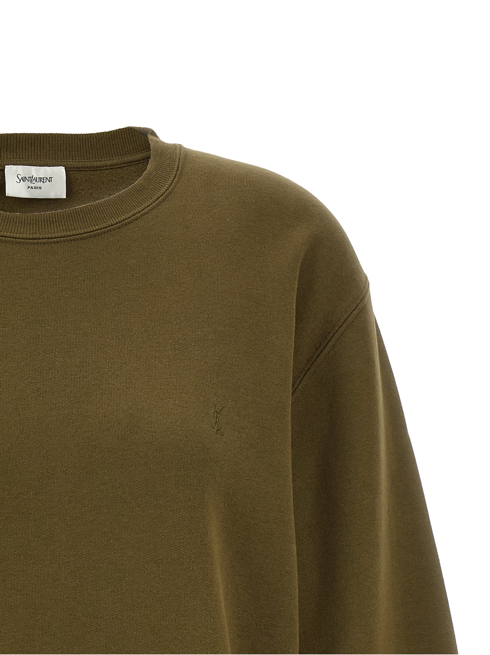Saint Laurent Zweifarbiger Baumwollpullover