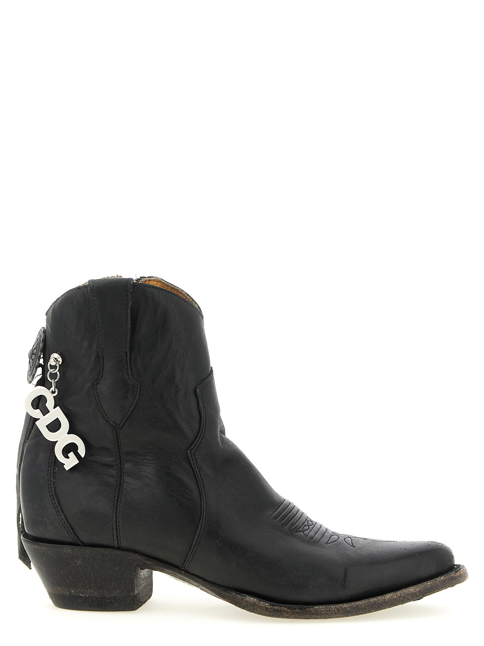 Comme Des Garçons Schwarze Chelsea Boots aus Rindsleder